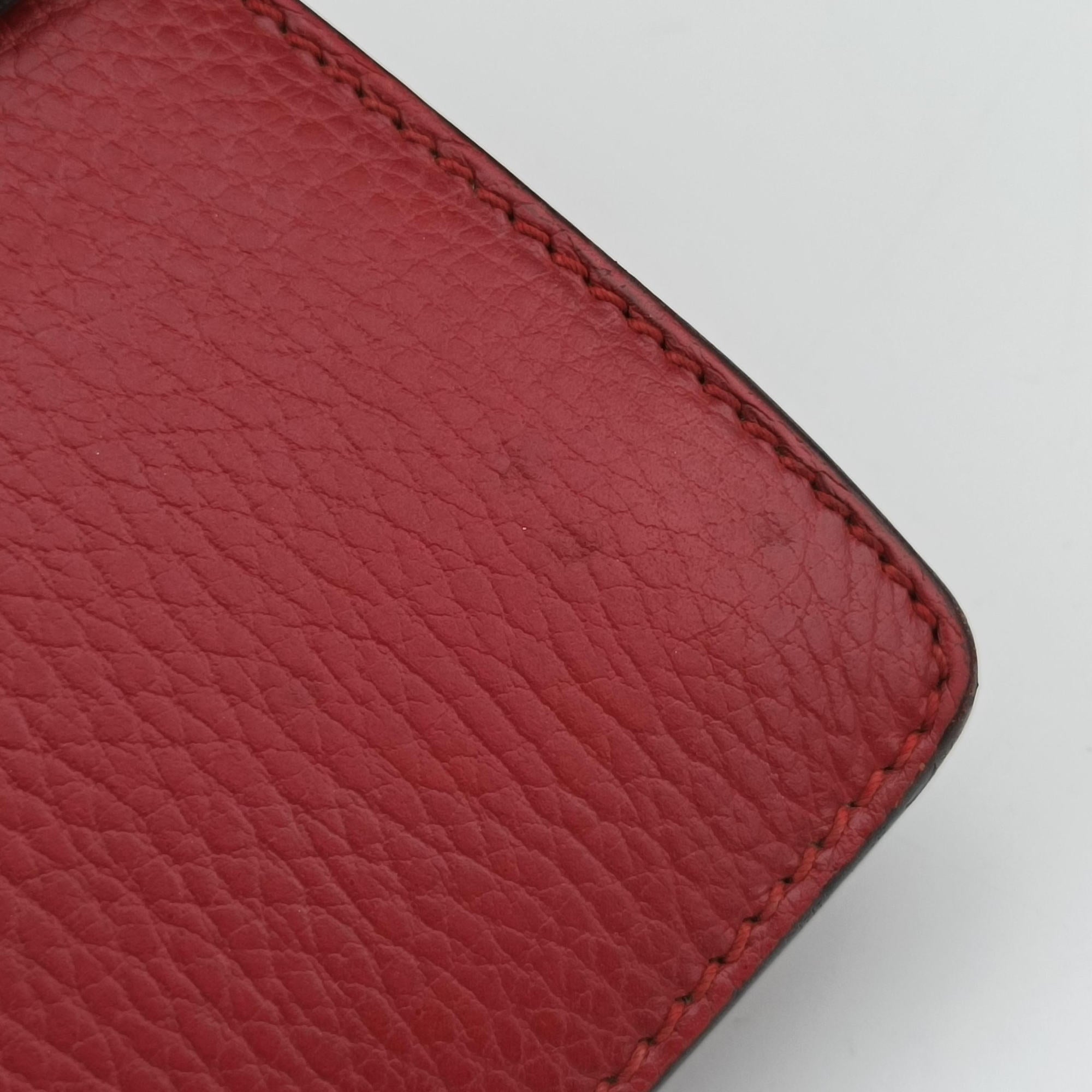 Pre-owned Gucci Dionysus Red Leather 400249 shoulderbag | stylenewstar