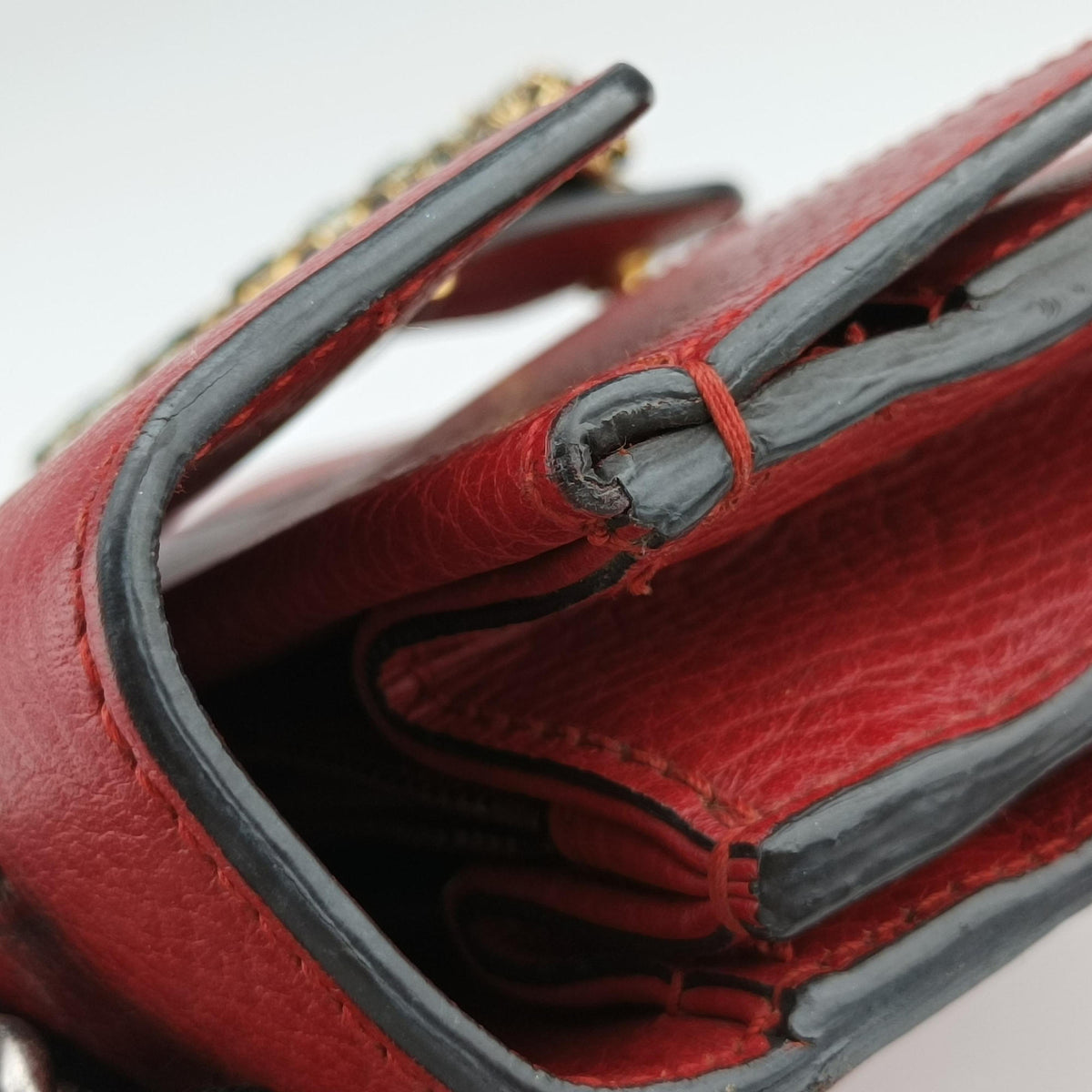 Pre-owned Gucci Dionysus Red Leather 400249 shoulderbag | stylenewstar