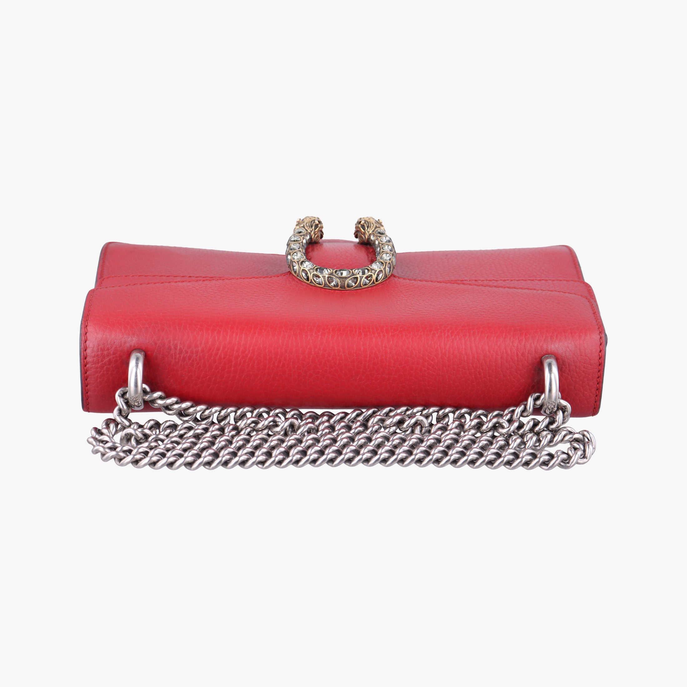 Pre-owned Gucci Dionysus Red Leather 400249 shoulderbag | stylenewstar