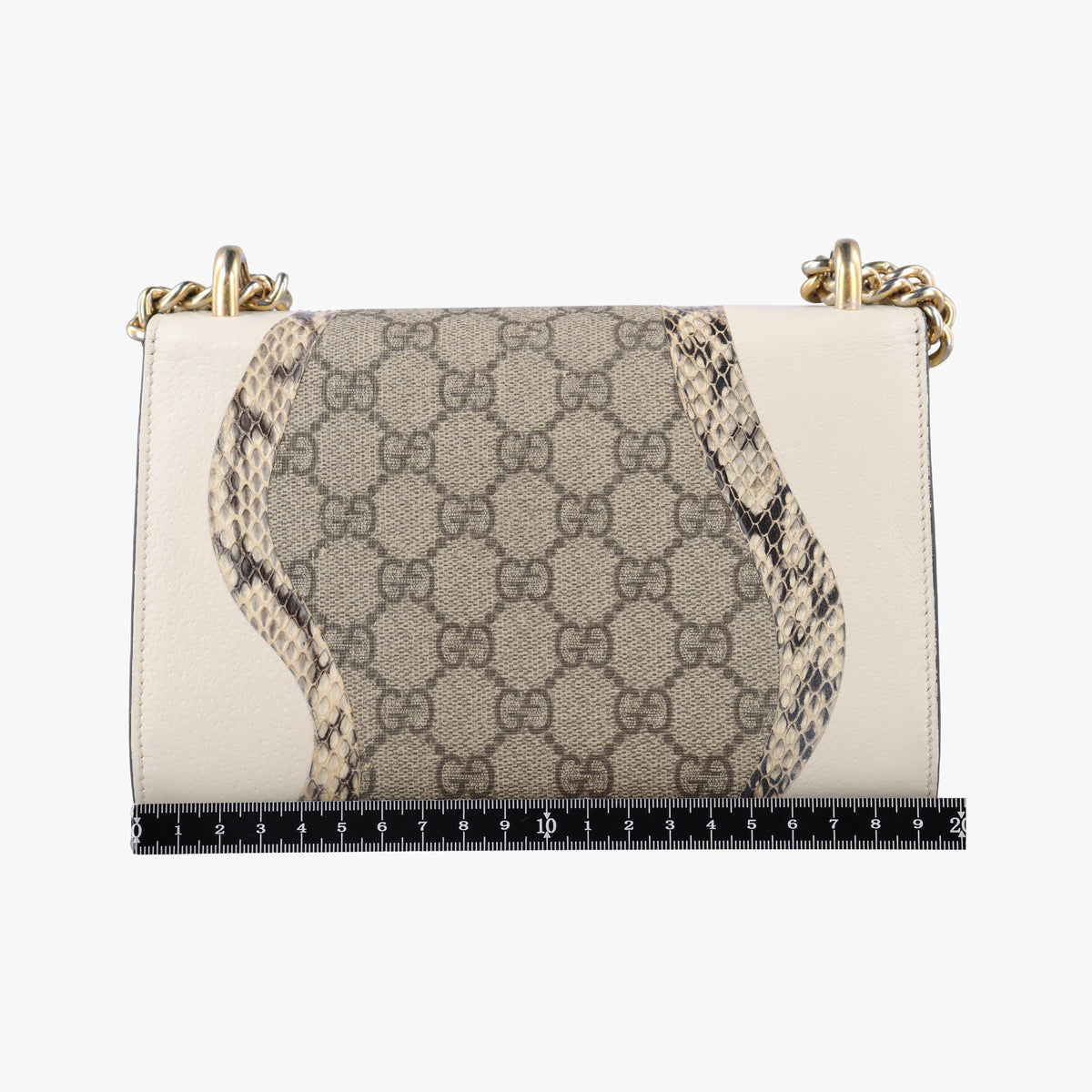 Secondhand Gucci Padlock Beige×White×Multi Leather × Coated Canvas × Snakeskin 432182 shoulderbag | stylenewstar