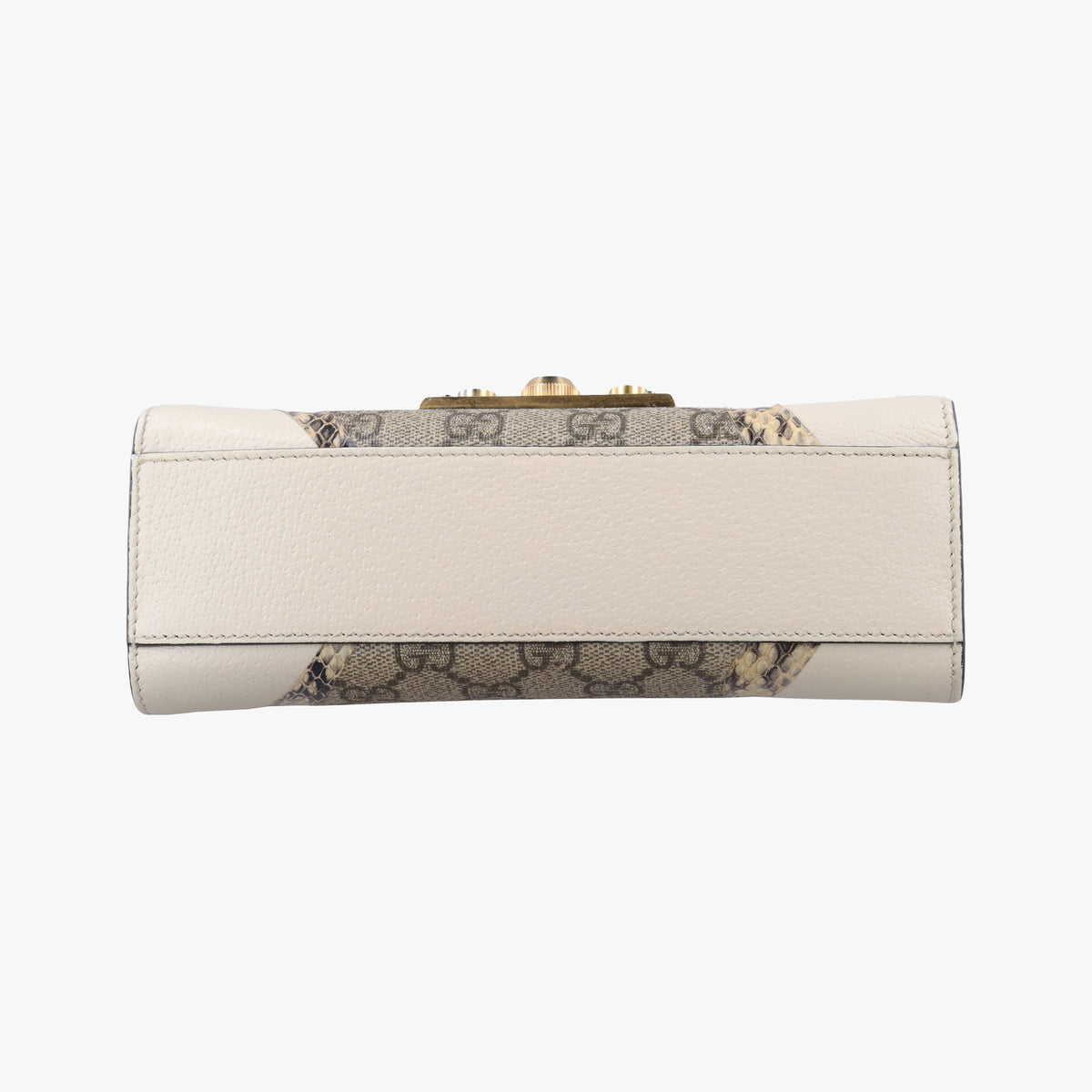 Secondhand Gucci Padlock Beige×White×Multi Leather × Coated Canvas × Snakeskin 432182 shoulderbag | stylenewstar