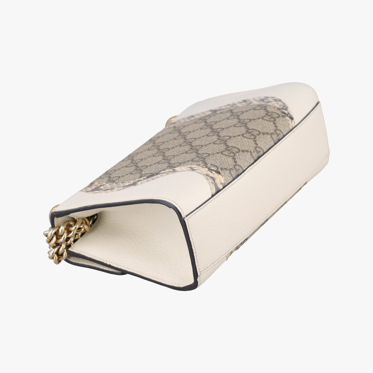 Secondhand Gucci Padlock Beige×White×Multi Leather × Coated Canvas × Snakeskin 432182 shoulderbag | stylenewstar