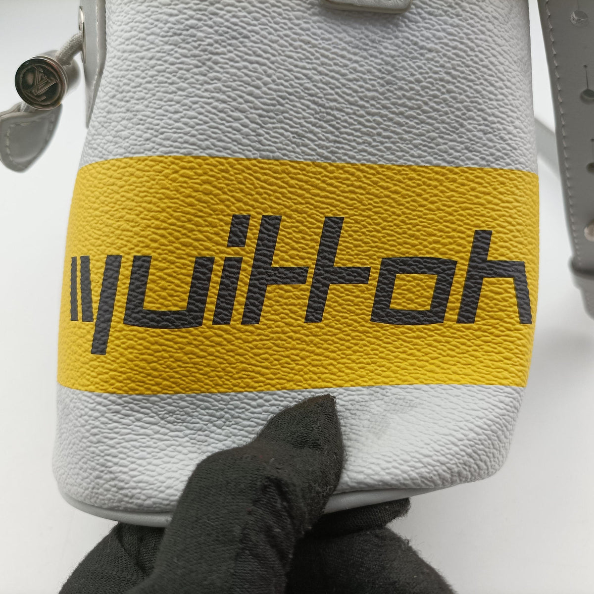 Pre-owned Louis Vuitton Logo Chalk Nano Bag BLANC Monogram Canvas M44631 shoulderbag | stylenewstar