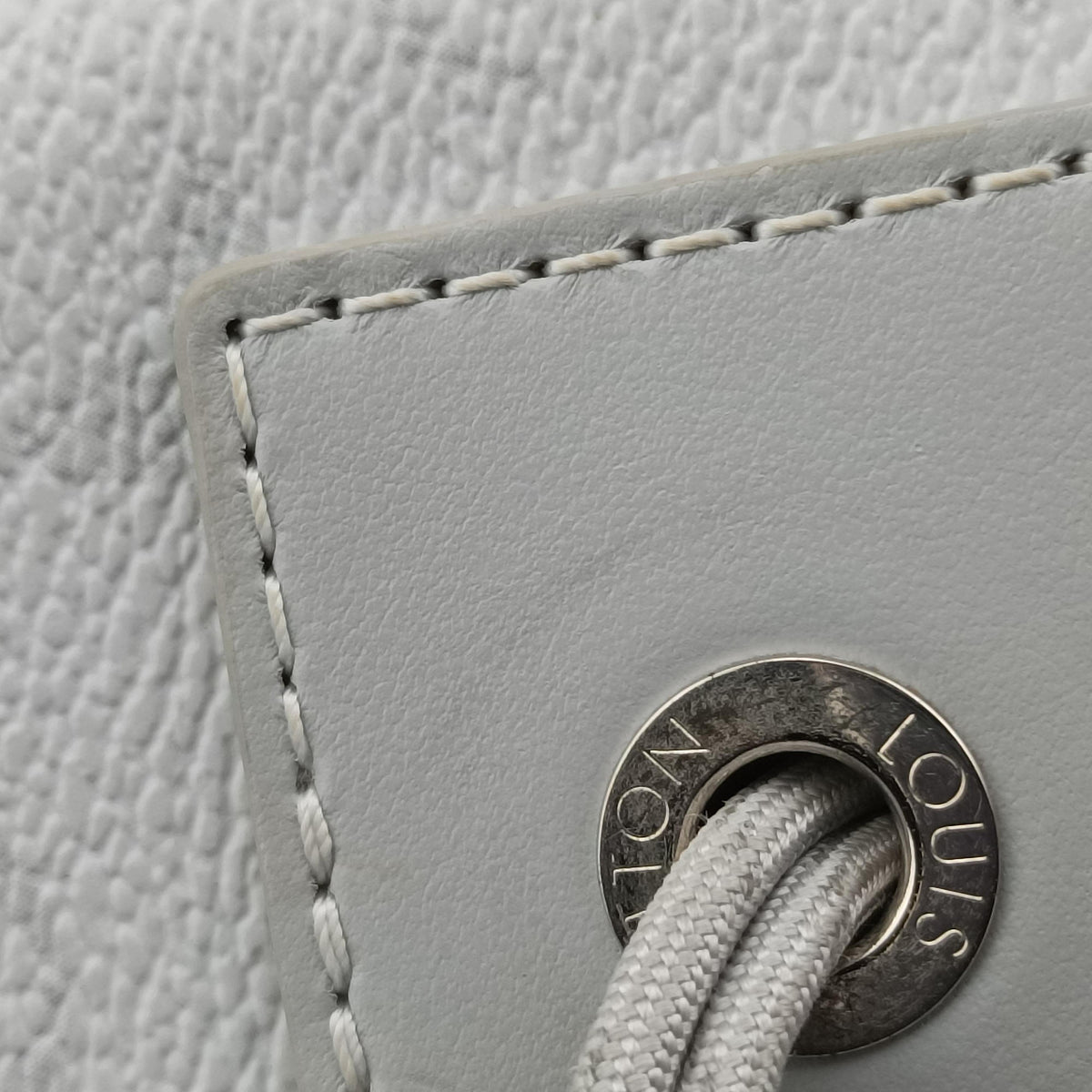 Pre-owned Louis Vuitton Logo Chalk Nano Bag BLANC Monogram Canvas M44631 shoulderbag | stylenewstar