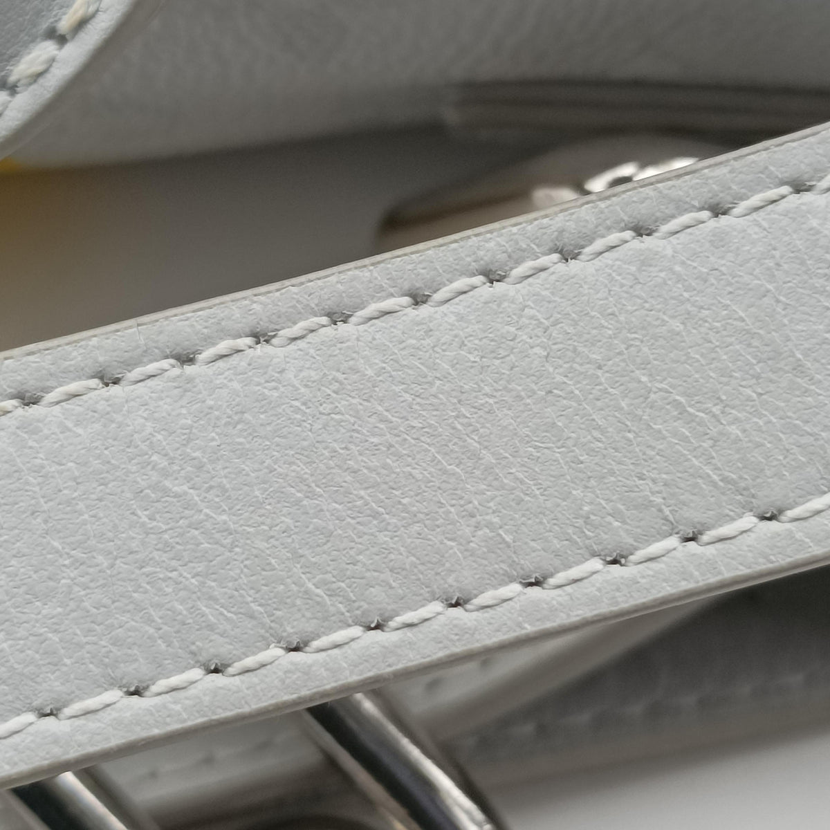 Pre-owned Louis Vuitton Logo Chalk Nano Bag BLANC Monogram Canvas M44631 shoulderbag | stylenewstar