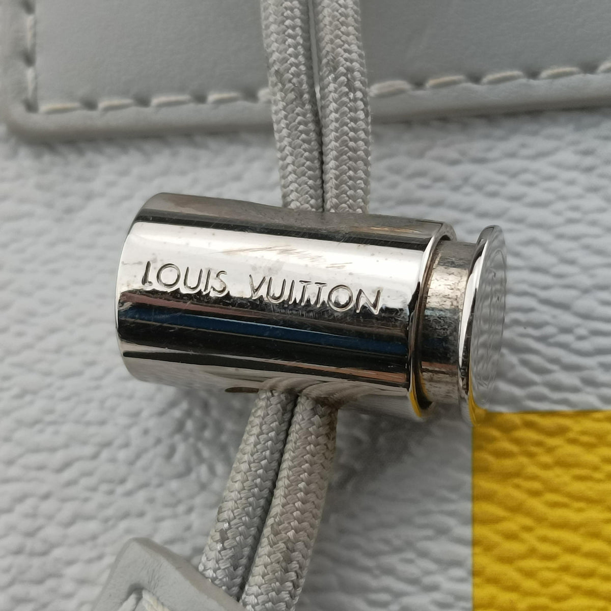 Pre-owned Louis Vuitton Logo Chalk Nano Bag BLANC Monogram Canvas M44631 shoulderbag | stylenewstar