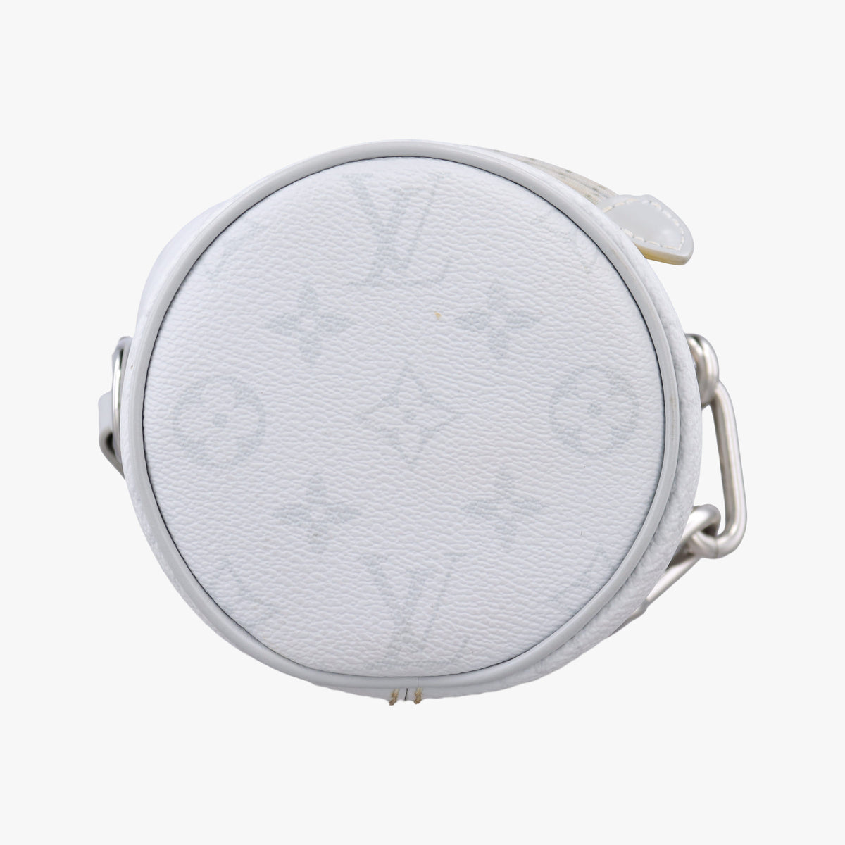 Pre-owned Louis Vuitton Logo Chalk Nano Bag BLANC Monogram Canvas M44631 shoulderbag | stylenewstar