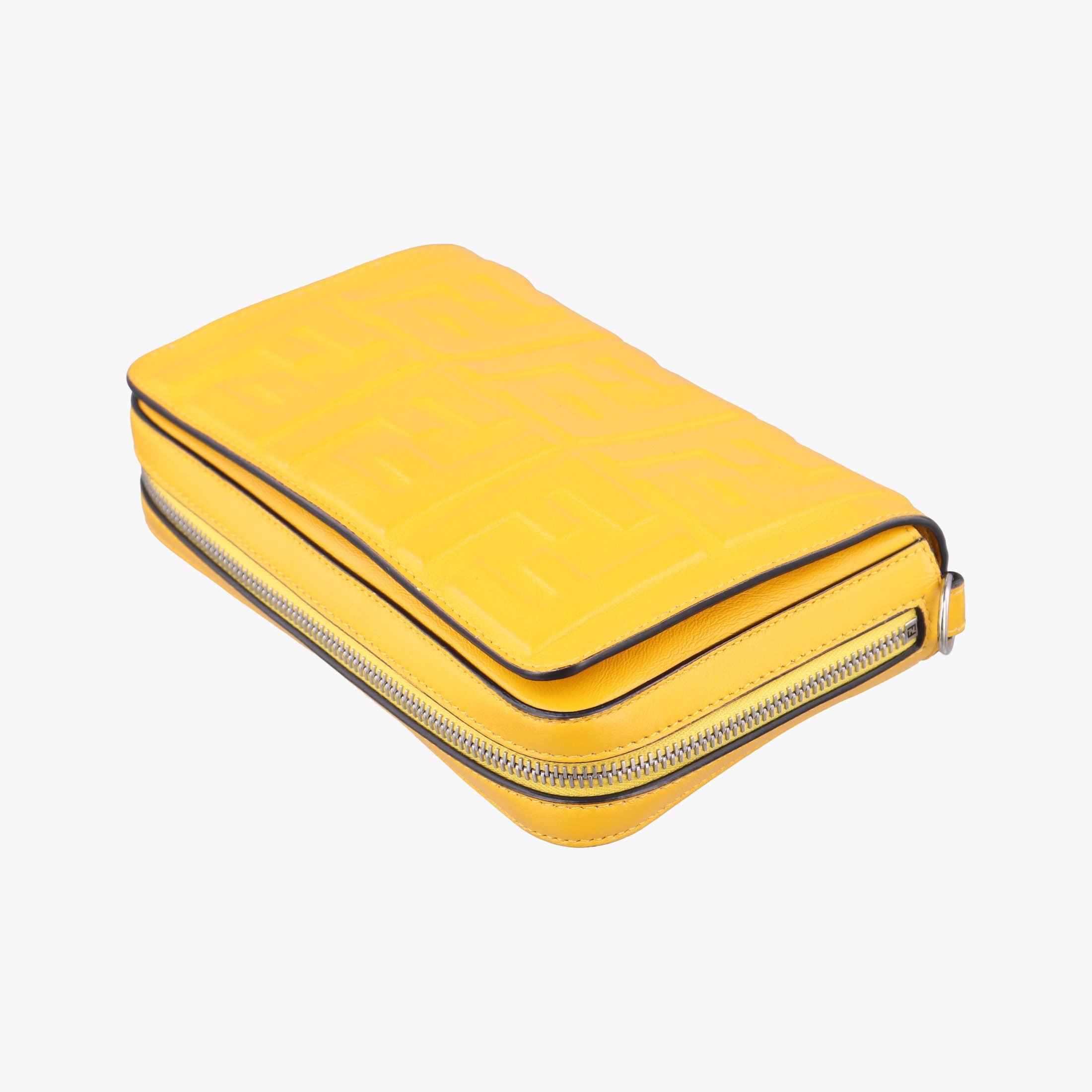 Pre-owned Fendi Flap Expand Yellow Leather 7M0299 shoulderbag | stylenewstar