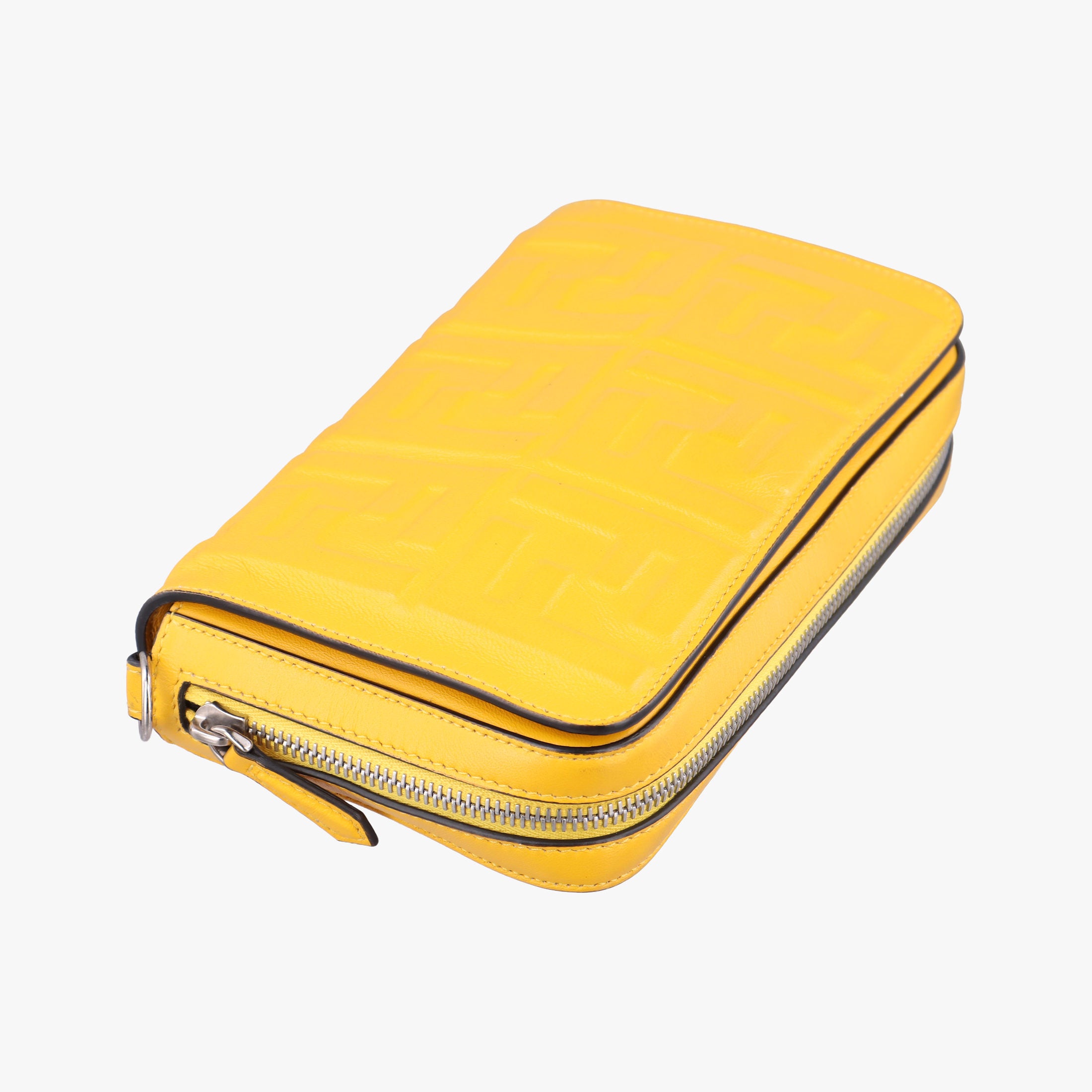 Pre-owned Fendi Flap Expand Yellow Leather 7M0299 shoulderbag | stylenewstar