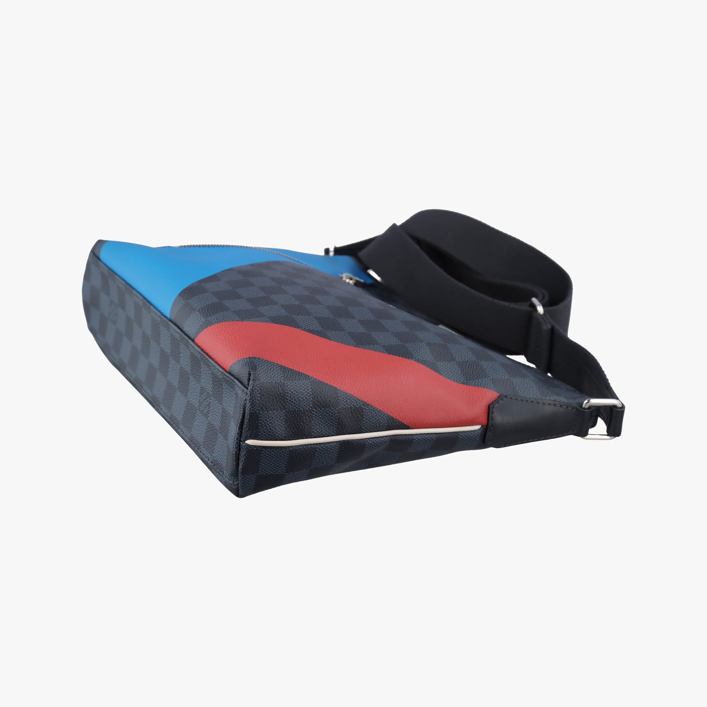 Pre-owned Louis Vuitton Mick PM America's Cup Limited Damier Cobalt × Tri-Color Coated Canvas × Leather N41639 shoulderbag | stylenewstar