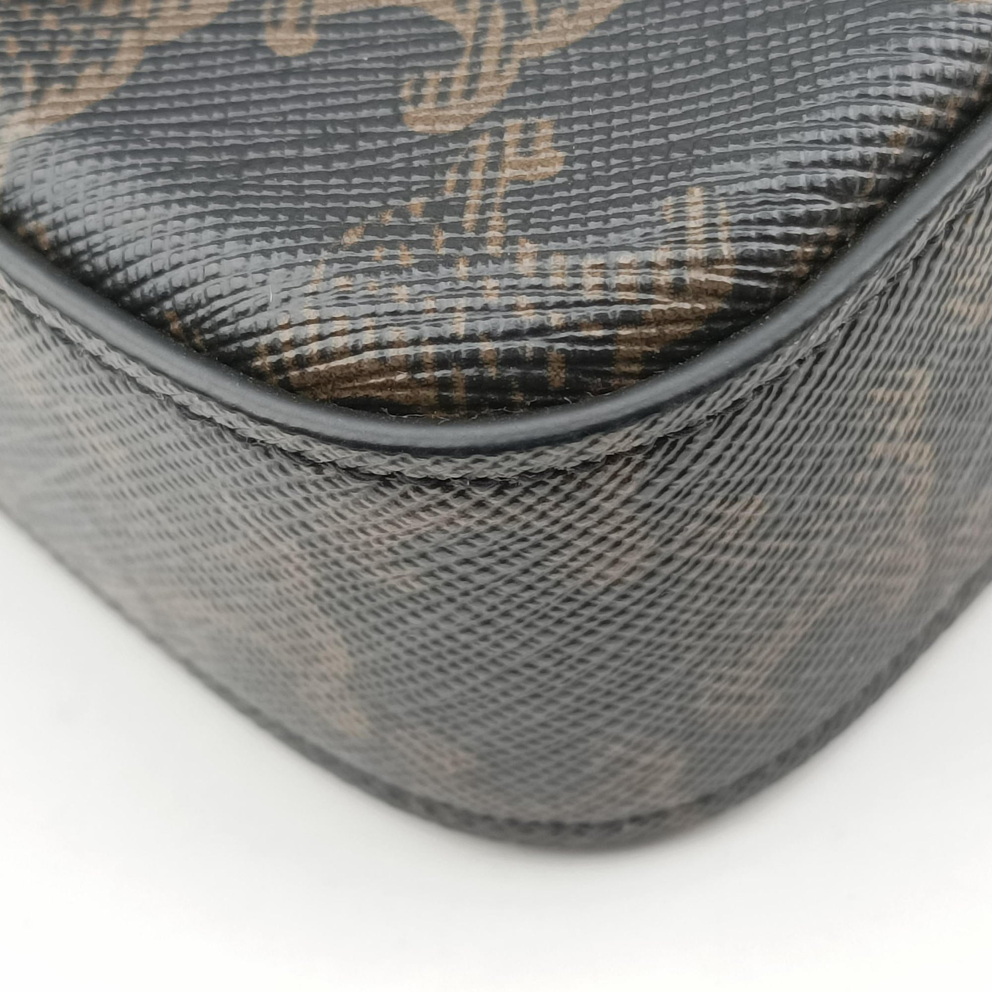 Pre-owned Celine TRIOMPHE Brown PVC coated canvas  shoulderbag | stylenewstar