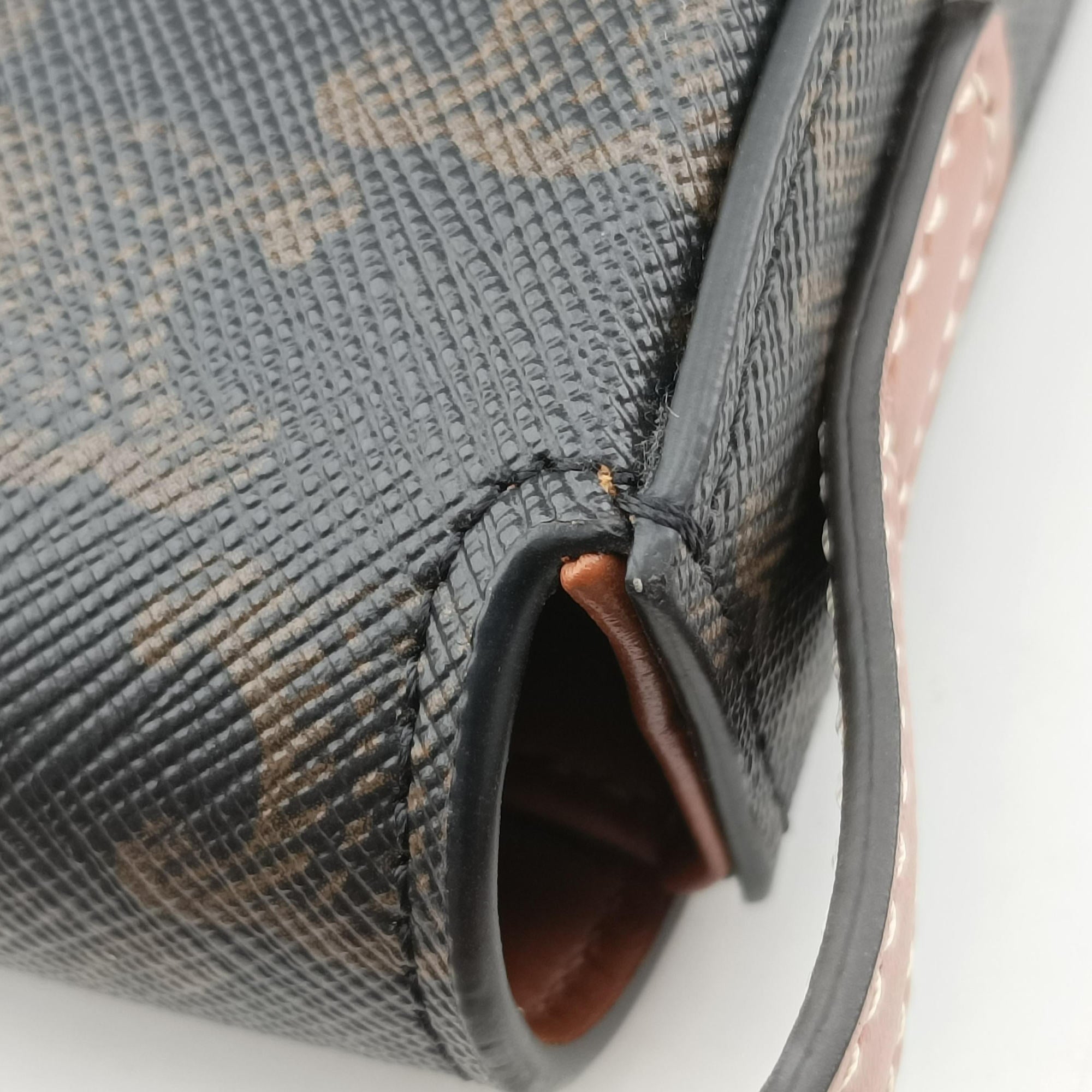 Pre-owned Celine TRIOMPHE Brown PVC coated canvas  shoulderbag | stylenewstar