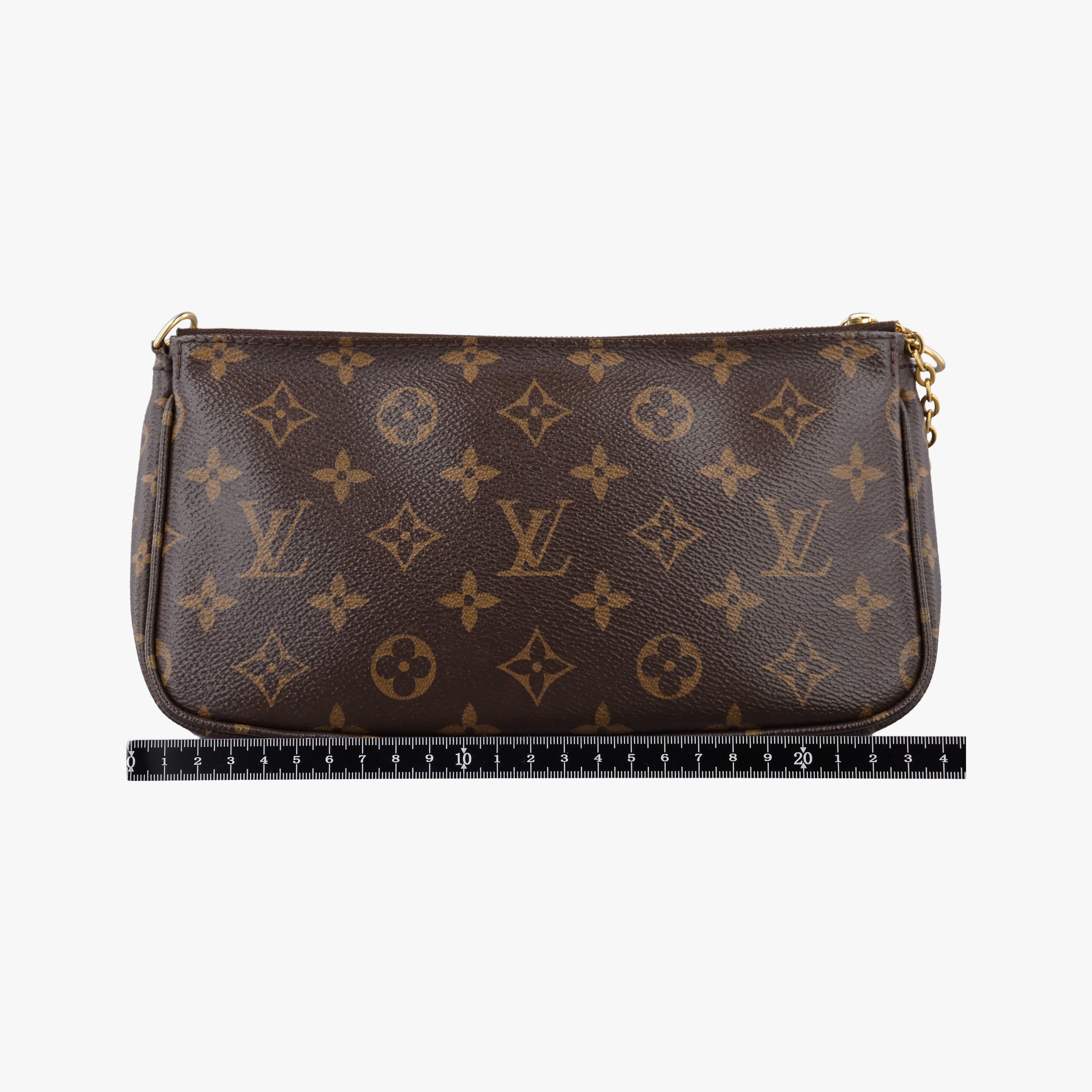 Secondhand Louis Vuitton MULTI POCHETTE ACCESSOIRES MARRON×ROSE CLAIRE Monogram Canvas M44840 shoulderbag | stylenewstar