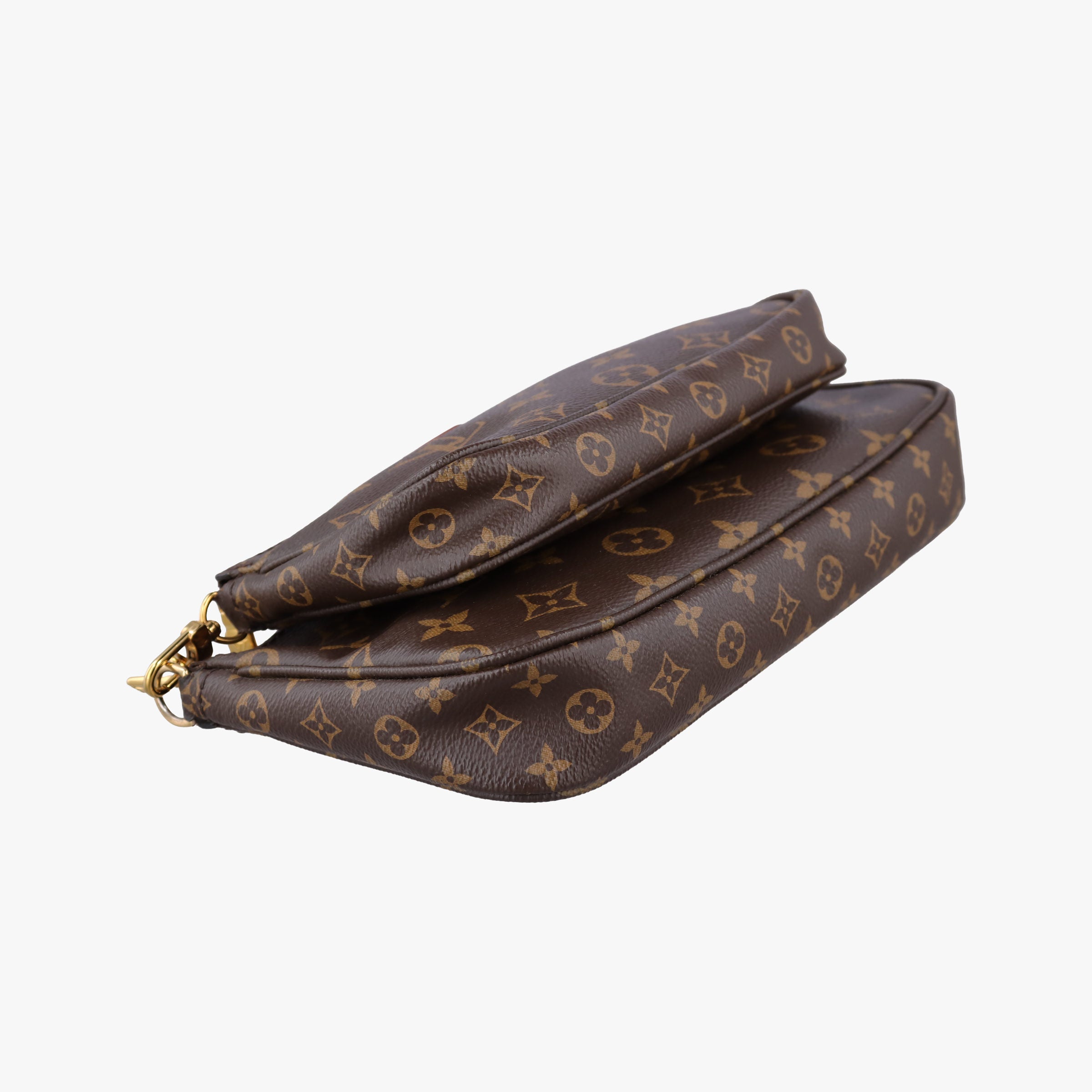 Secondhand Louis Vuitton MULTI POCHETTE ACCESSOIRES MARRON×ROSE CLAIRE Monogram Canvas M44840 shoulderbag | stylenewstar
