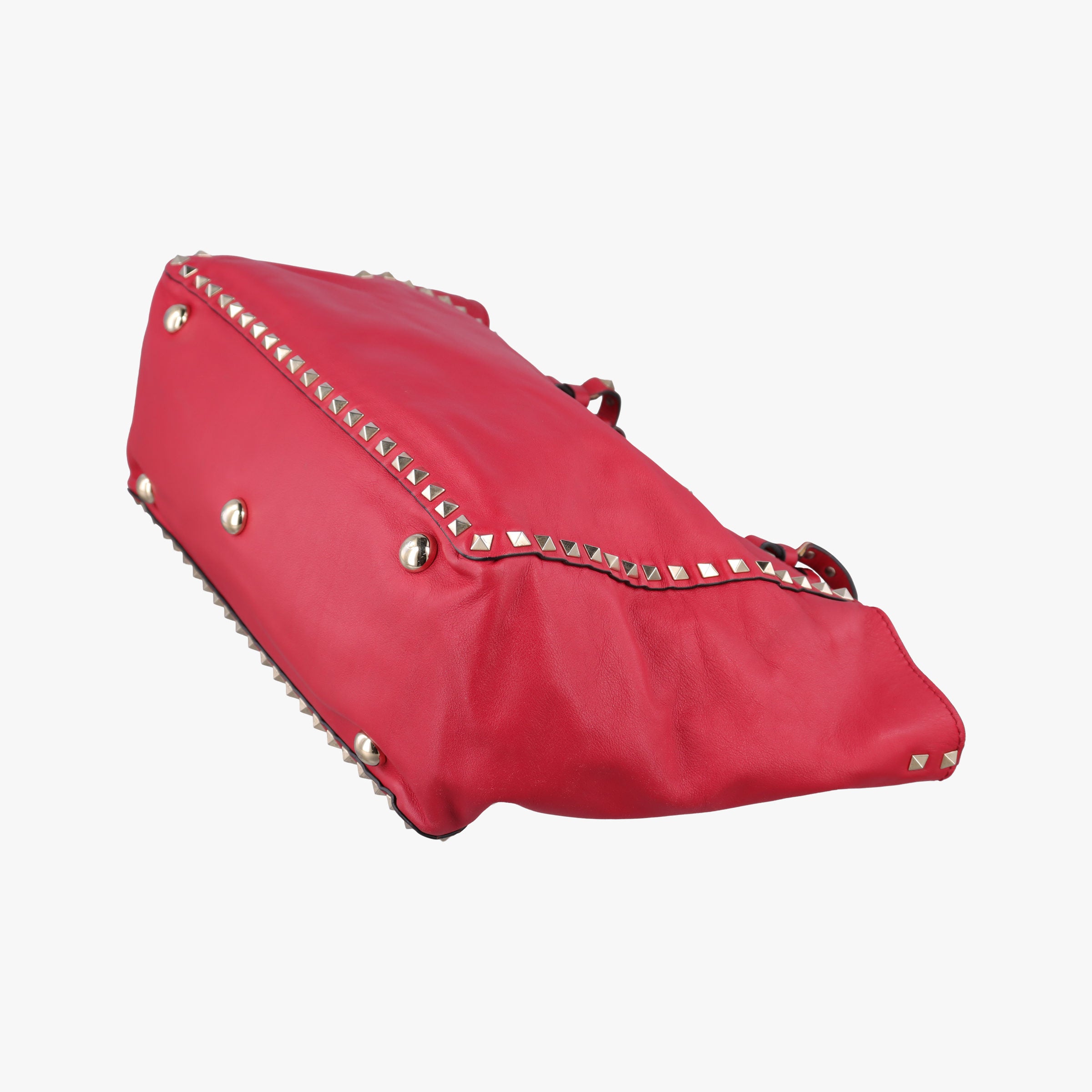 Pre-owned Valentino Rockstud Red Leather  shoulderbag | stylenewstar