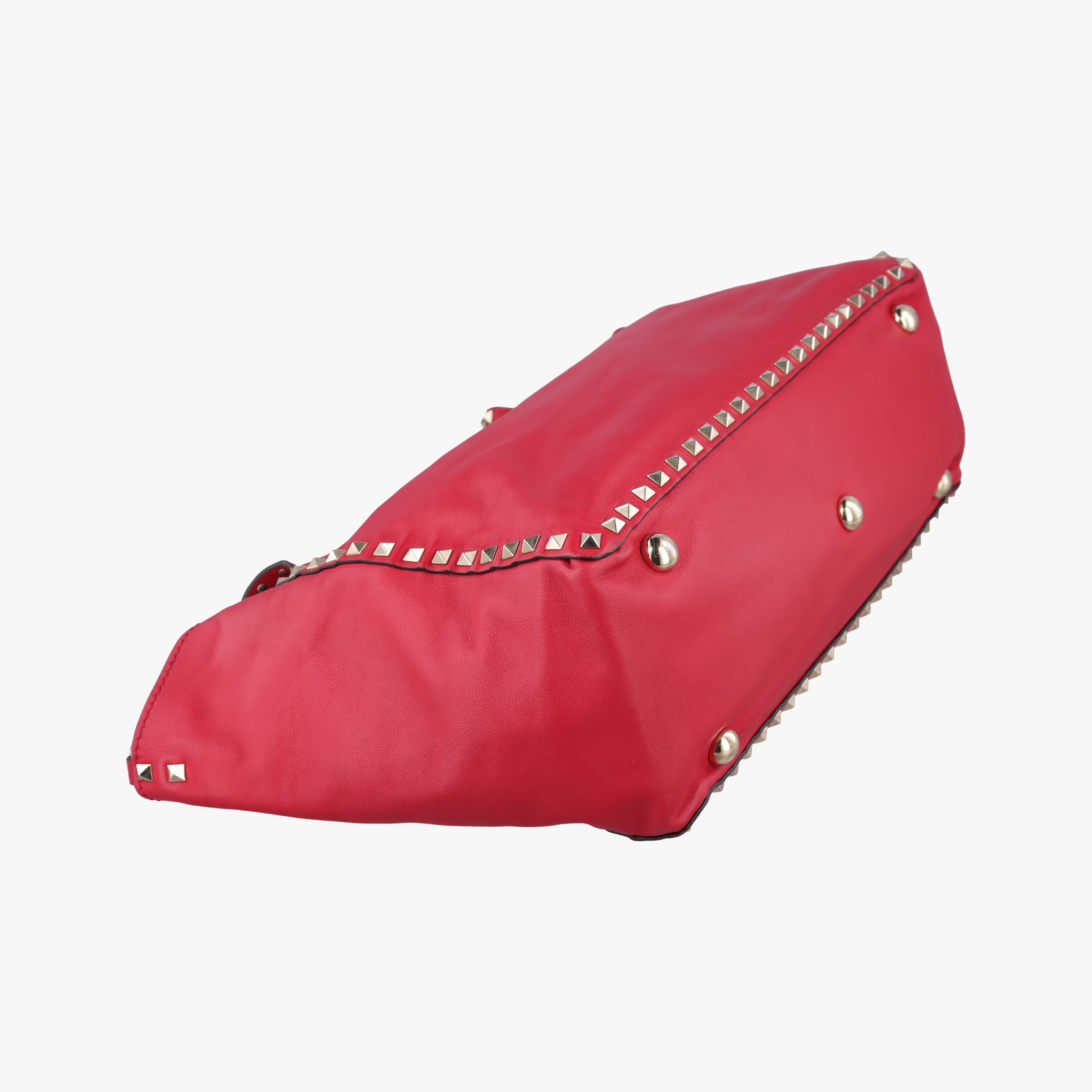 Pre-owned Valentino Rockstud Red Leather  shoulderbag | stylenewstar