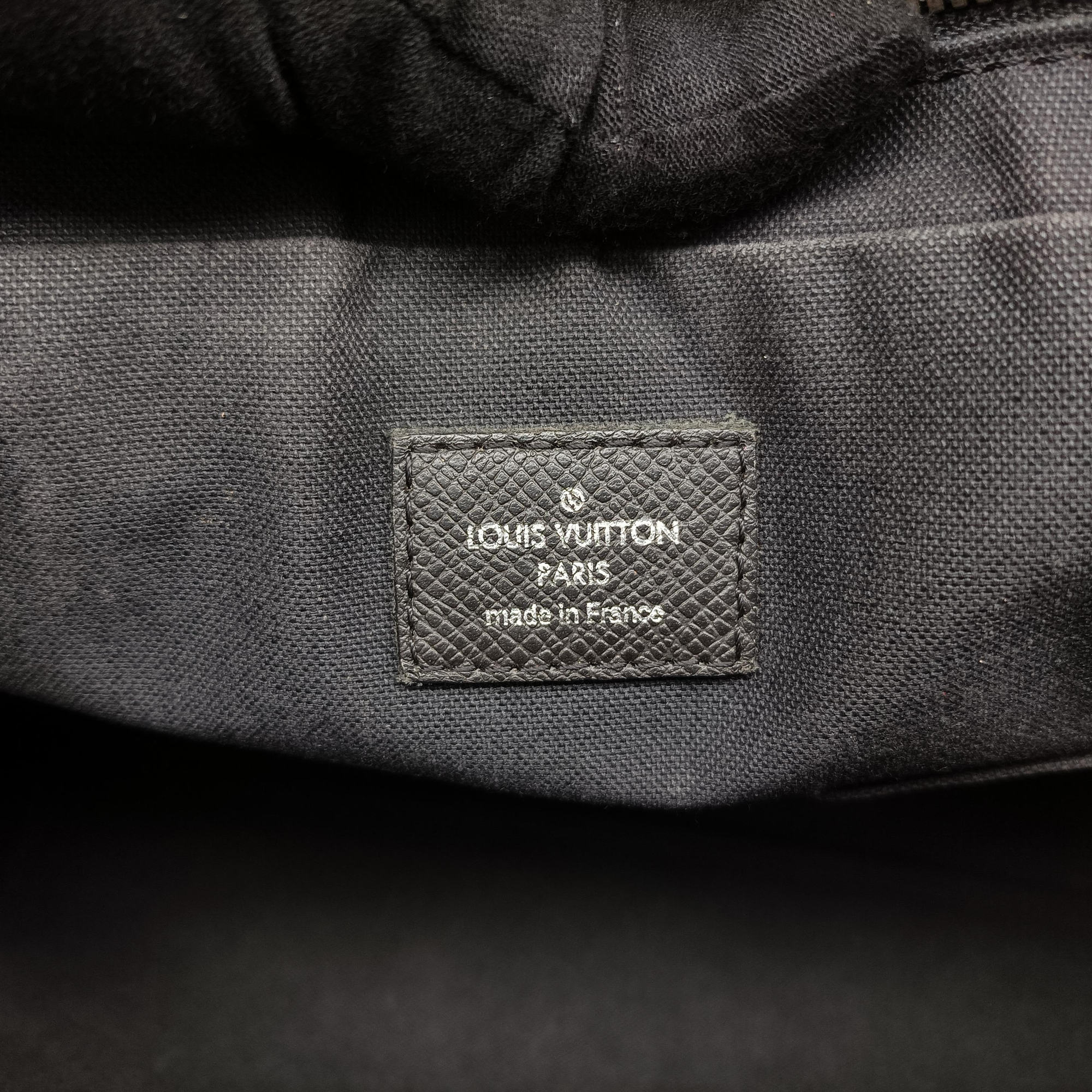 Pre-owned Louis Vuitton Porto Document Business MM Black Taiga M32721 handbag | stylenewstar