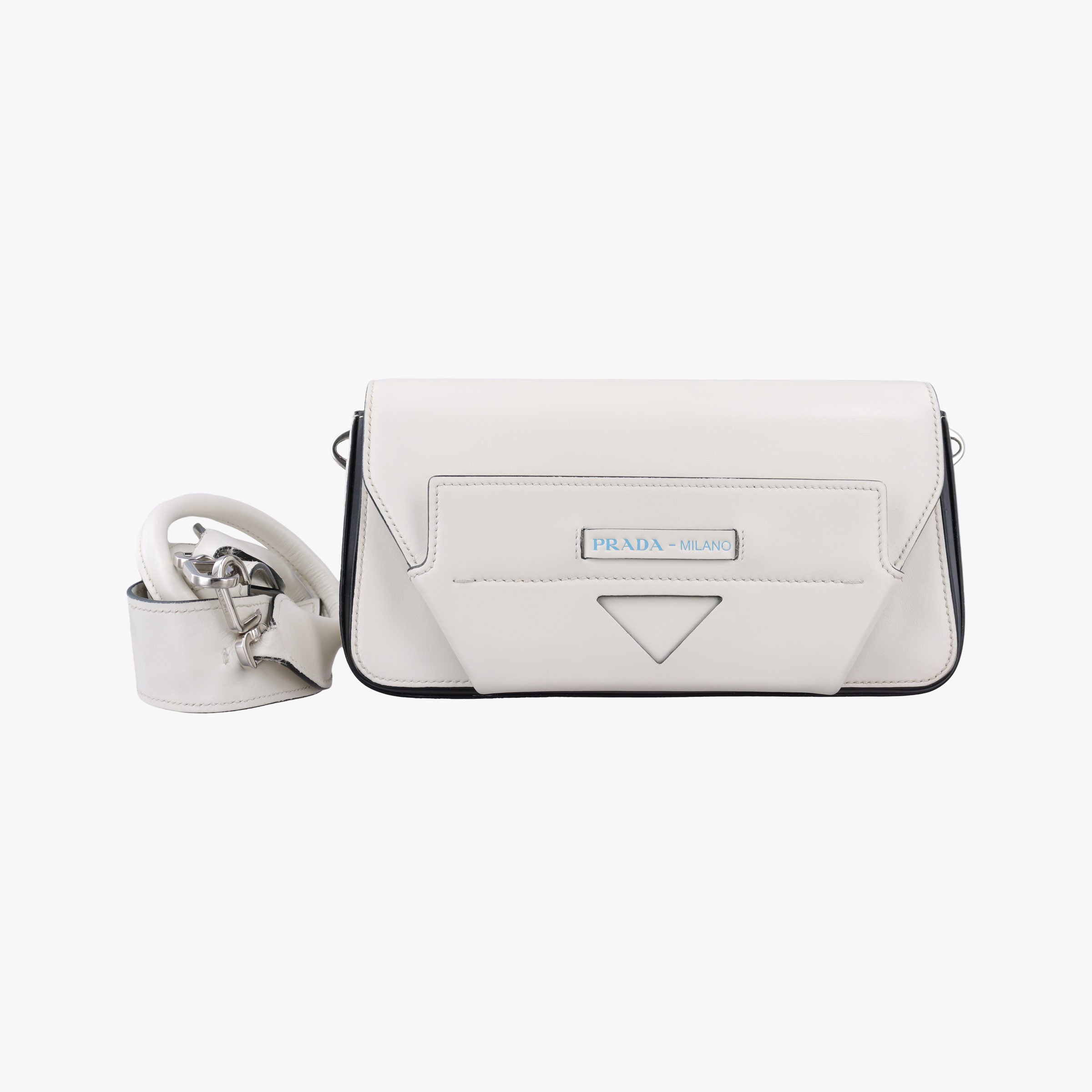 Vintage Prada Manuelle White Leather  handbag | stylenewstar