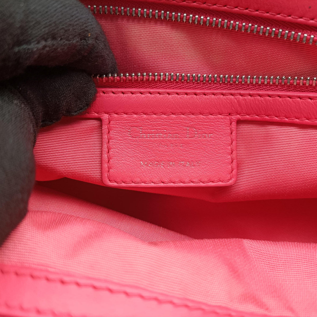 Secondhand Christian Dior Cannage Dior Soft Shopping Pink lambskin  handbag | stylenewstar