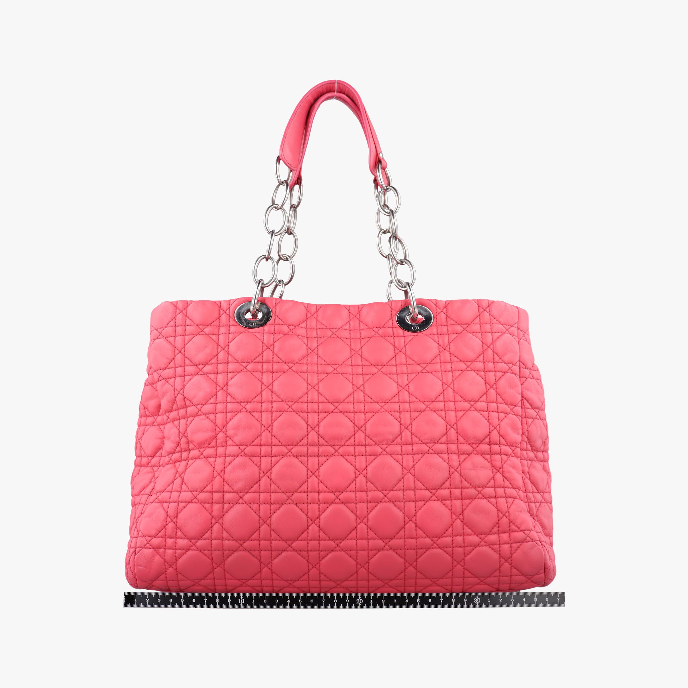 Secondhand Christian Dior Cannage Dior Soft Shopping Pink lambskin  handbag | stylenewstar