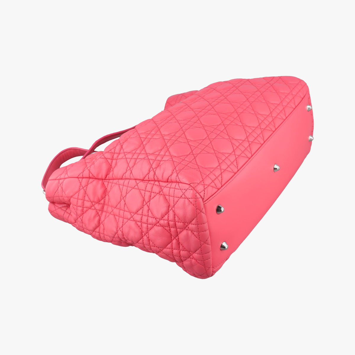 Secondhand Christian Dior Cannage Dior Soft Shopping Pink lambskin  handbag | stylenewstar