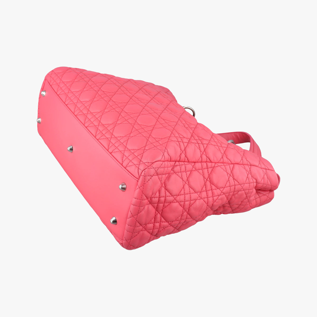 Secondhand Christian Dior Cannage Dior Soft Shopping Pink lambskin  handbag | stylenewstar