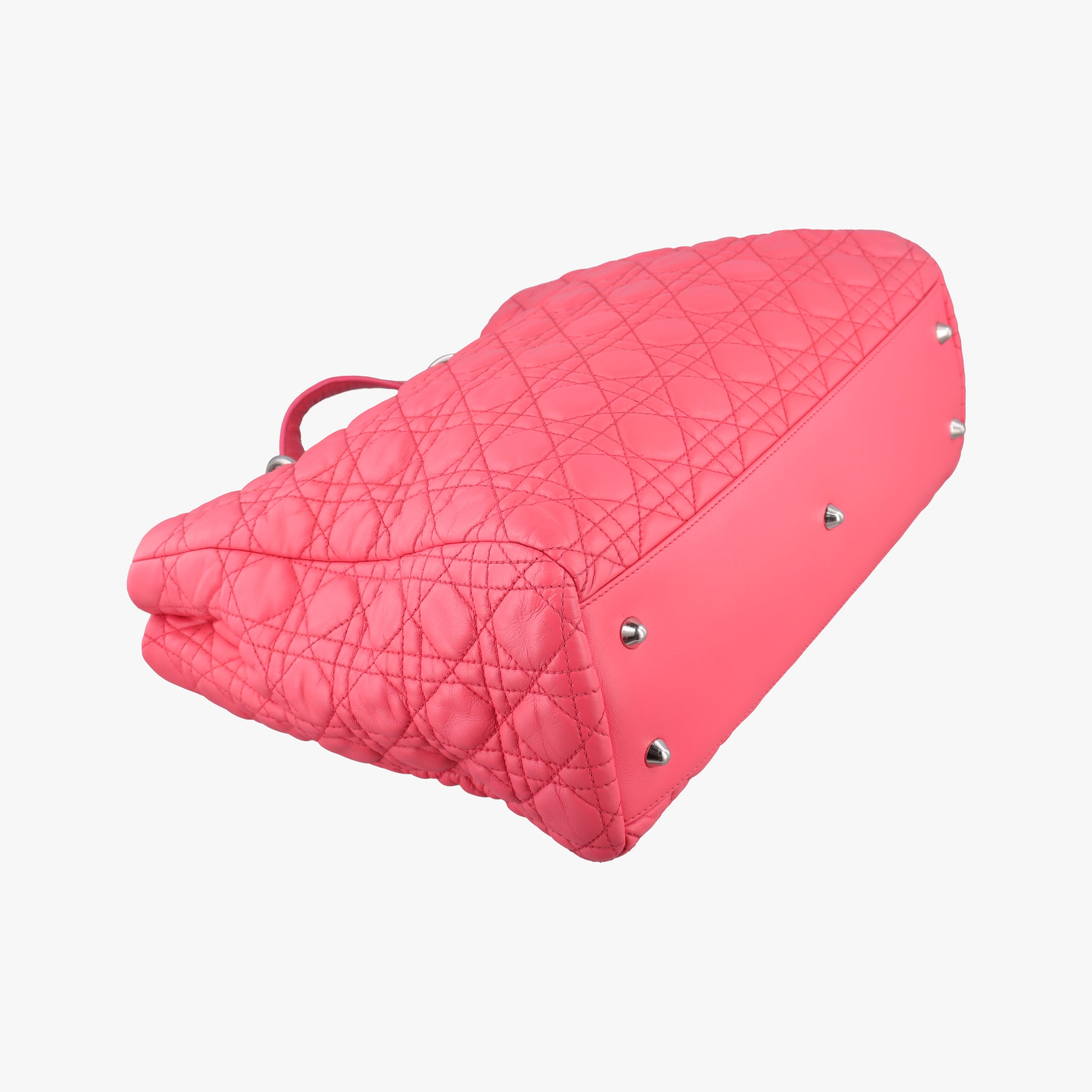 Secondhand Christian Dior Cannage Dior Soft Shopping Pink lambskin  handbag | stylenewstar