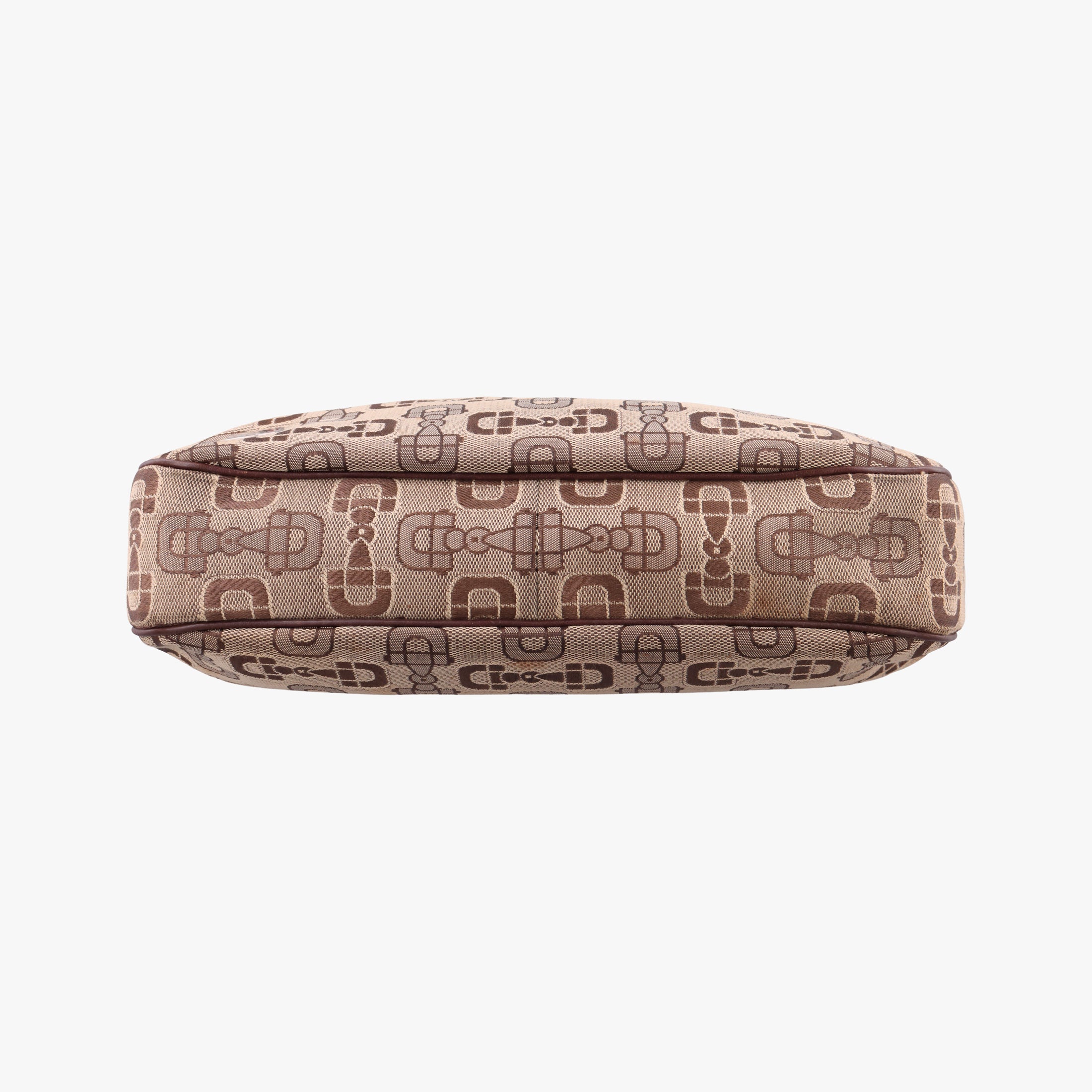 Pre-owned Gucci Horsebit print hobo Brown Canvas×Leather 211524 handbag | stylenewstar