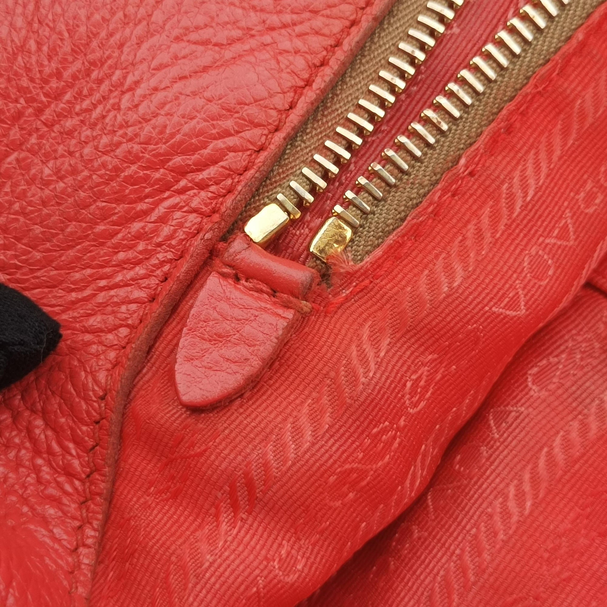 Pre-owned Prada Turquoise New Look Panier Red Leather  shoulderbag | stylenewstar