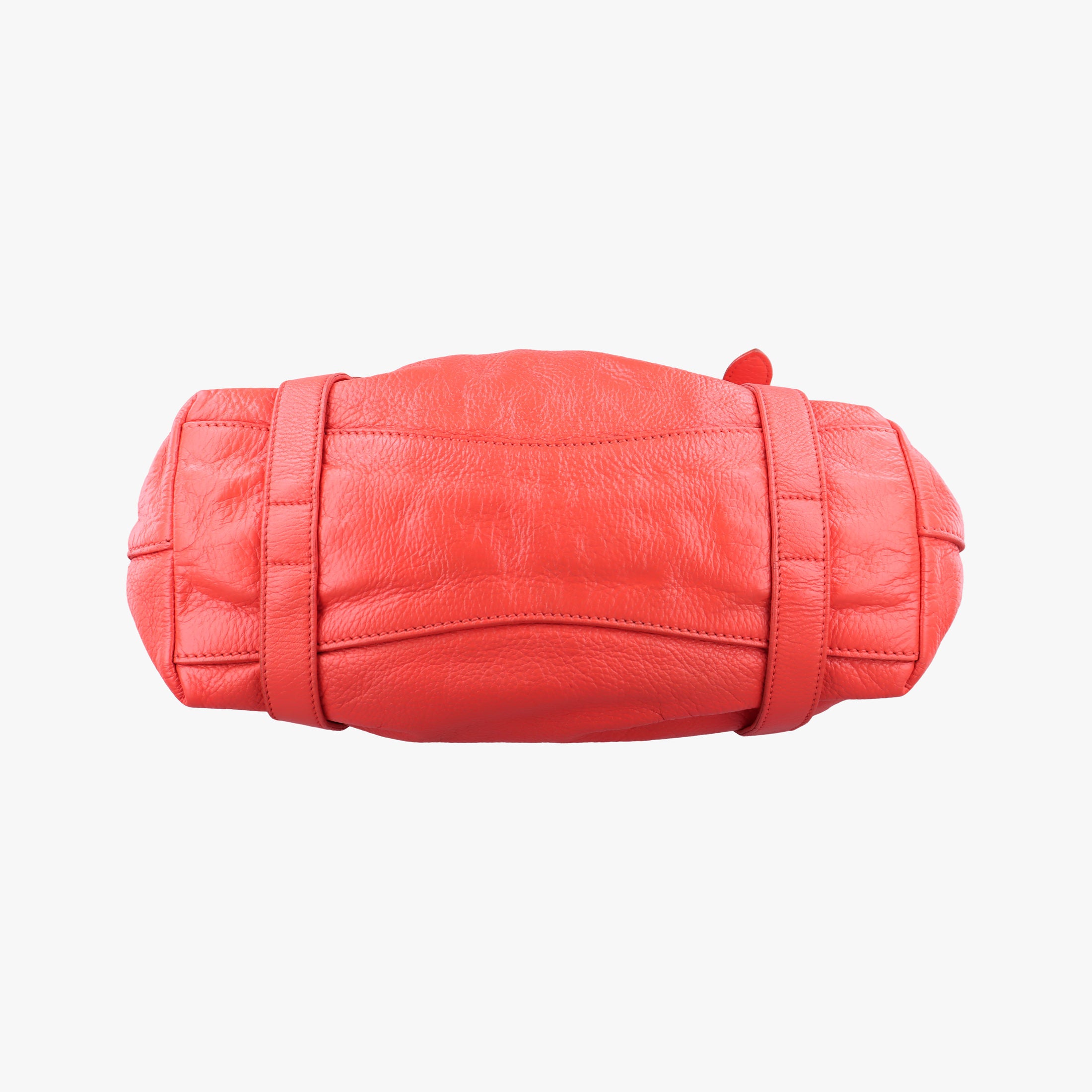 Pre-owned Prada Turquoise New Look Panier Red Leather  shoulderbag | stylenewstar