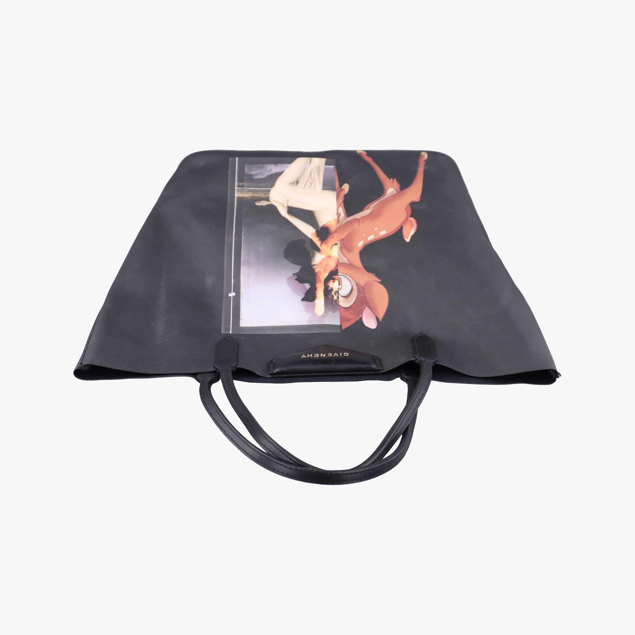 Vintage Givenchy Bambi Print Antigona tote Black Leather  handbag | stylenewstar