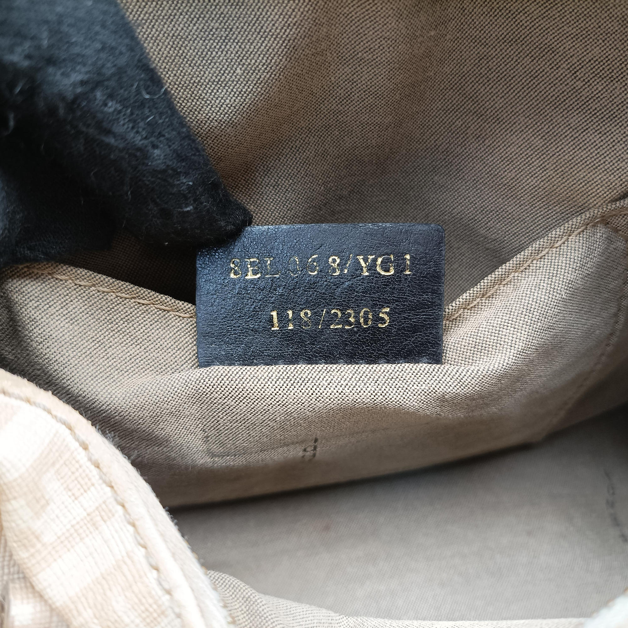 Pre-owned Fendi Zucchino boston Beige PVC coated canvas 8BE068 handbag | stylenewstar