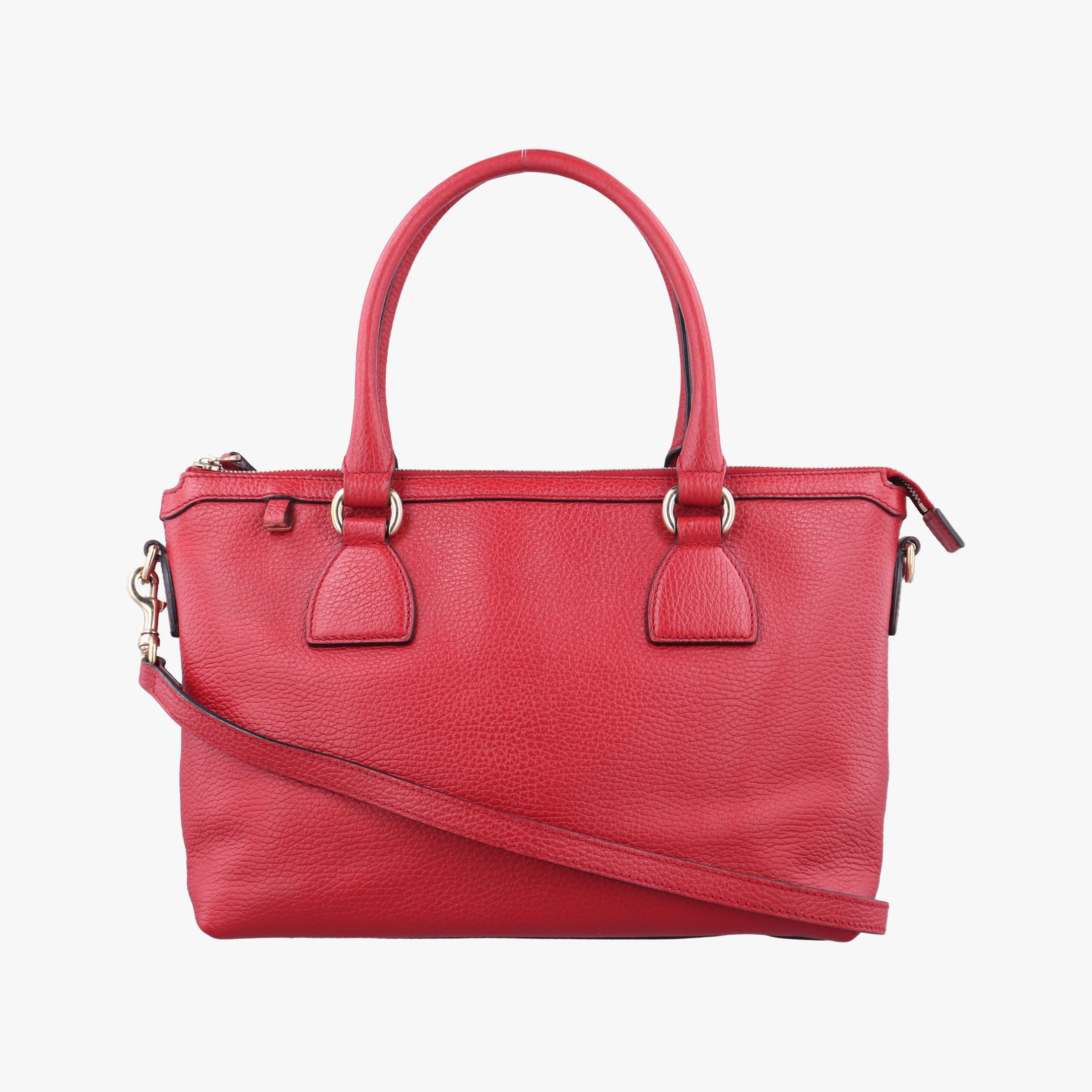 Pre-owned Gucci interlocking G Charmy Red Leather 449659 shoulderbag | stylenewstar