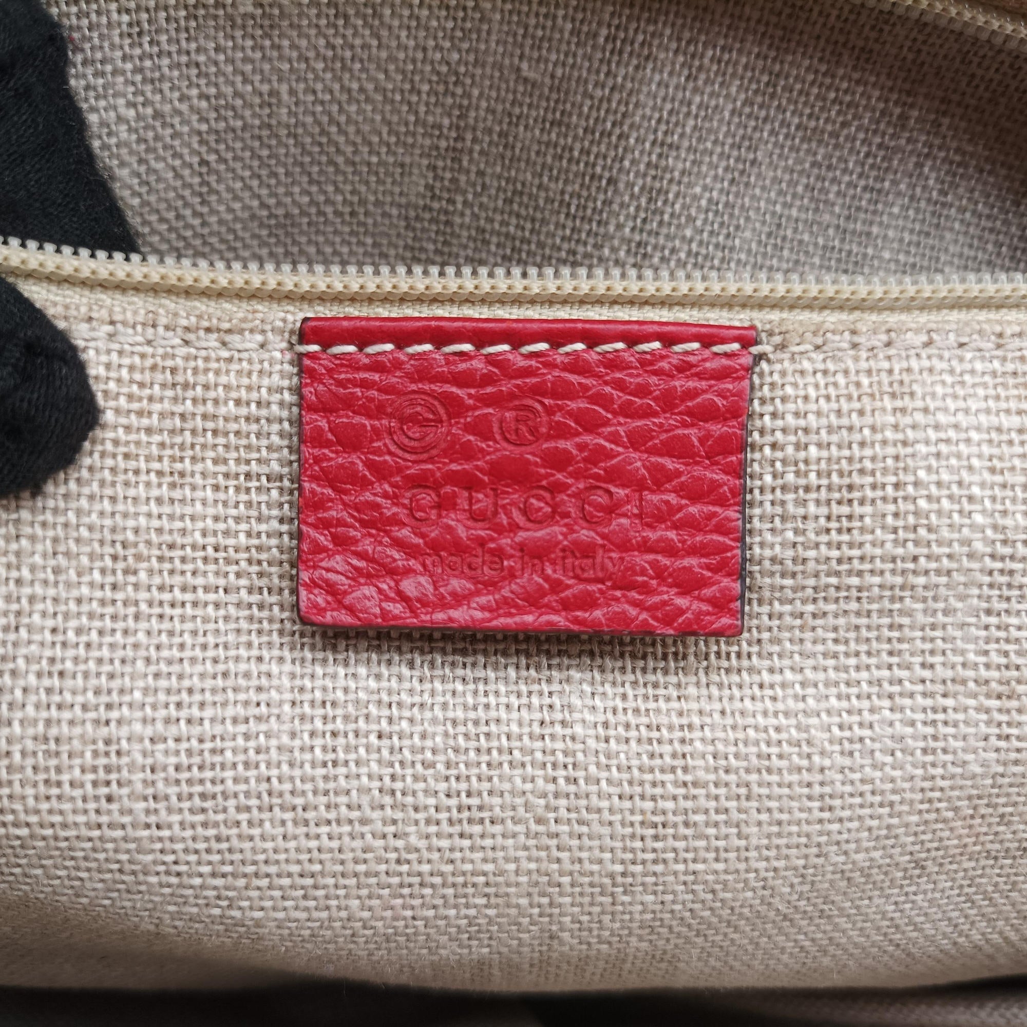Pre-owned Gucci interlocking G Charmy Red Leather 449659 shoulderbag | stylenewstar