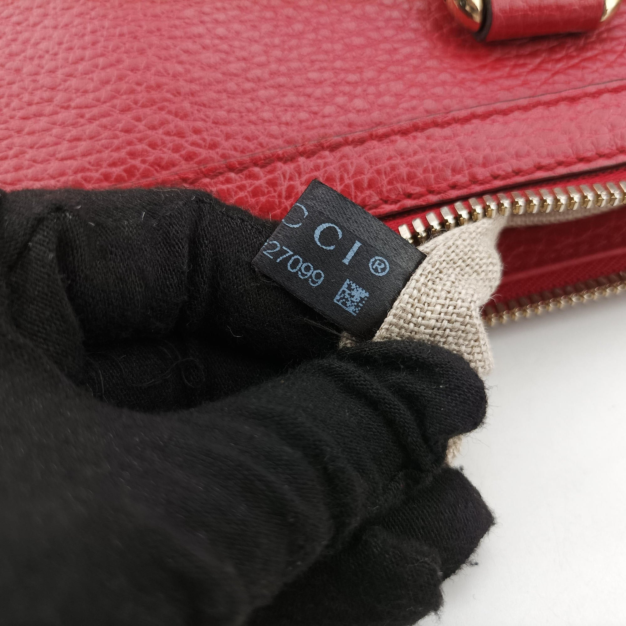 Pre-owned Gucci interlocking G Charmy Red Leather 449659 shoulderbag | stylenewstar