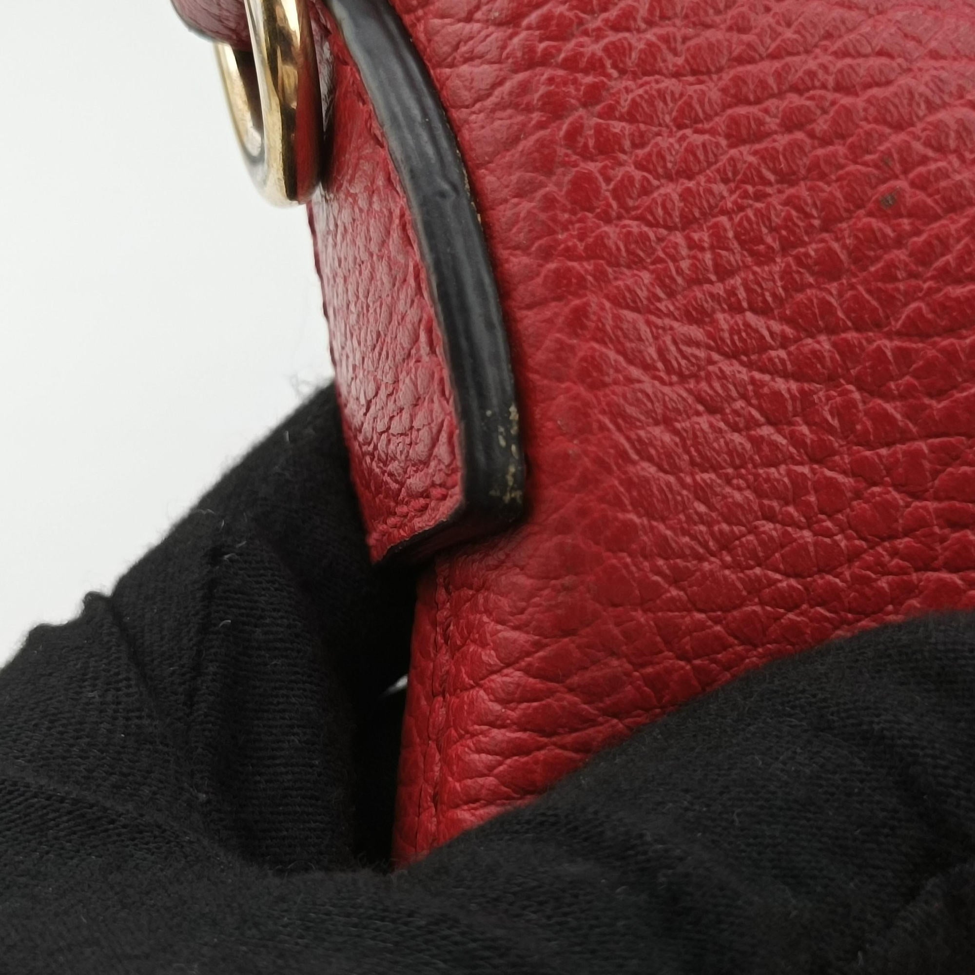 Pre-owned Gucci interlocking G Charmy Red Leather 449659 shoulderbag | stylenewstar
