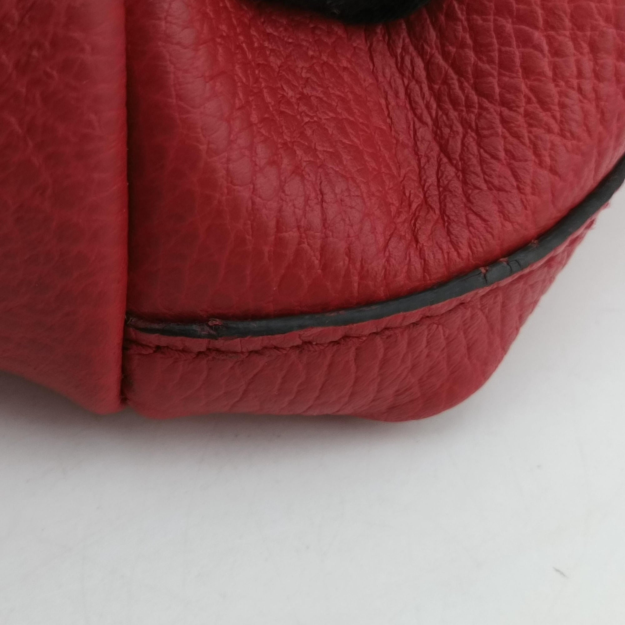 Pre-owned Gucci interlocking G Charmy Red Leather 449659 shoulderbag | stylenewstar