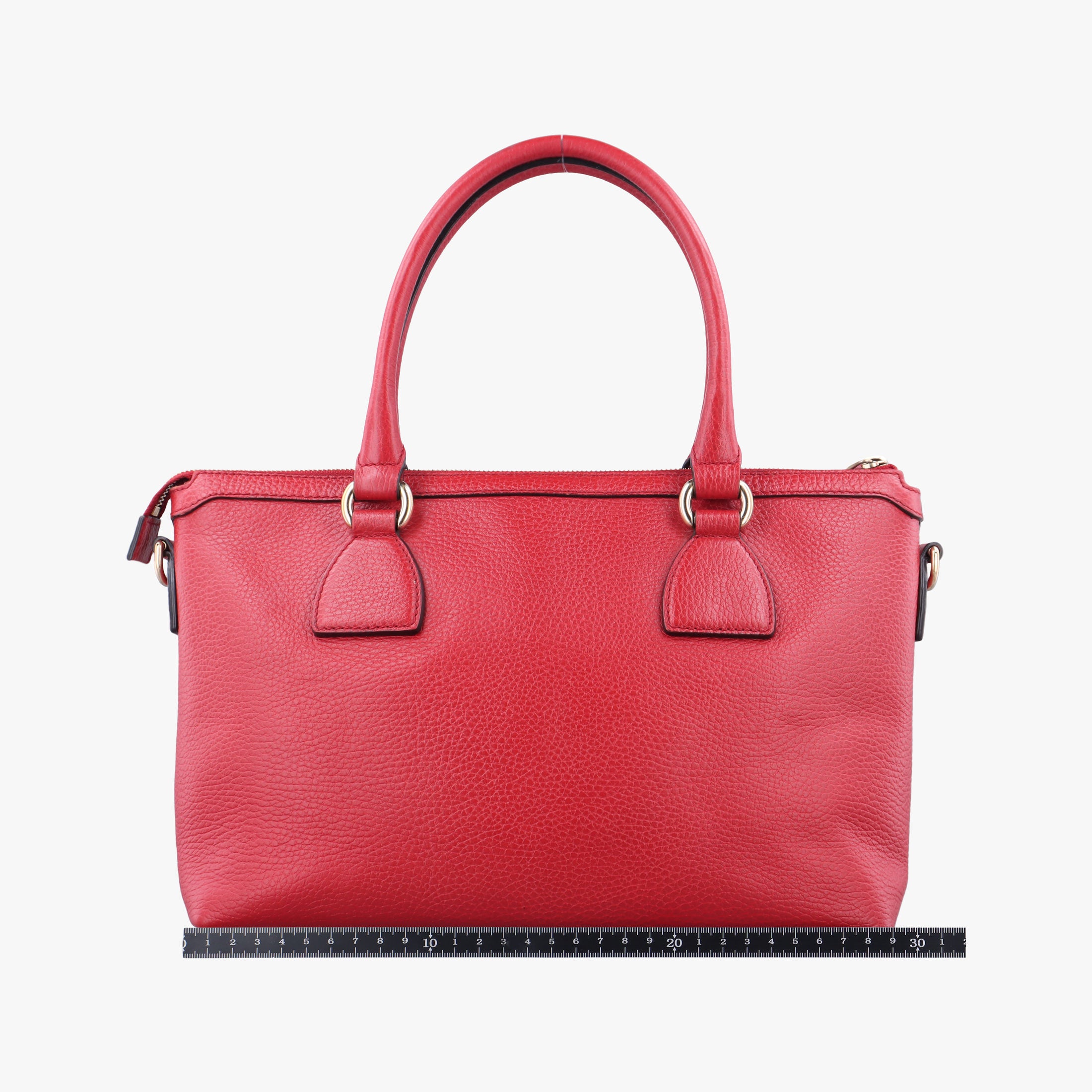 Pre-owned Gucci interlocking G Charmy Red Leather 449659 shoulderbag | stylenewstar
