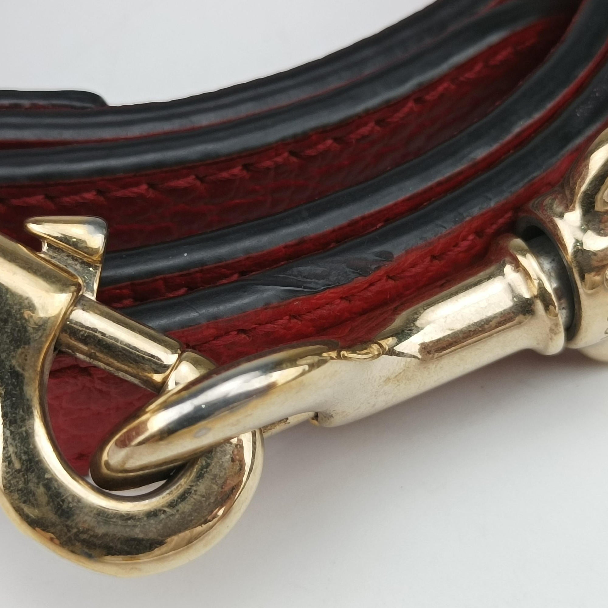 Pre-owned Gucci interlocking G Charmy Red Leather 449659 shoulderbag | stylenewstar