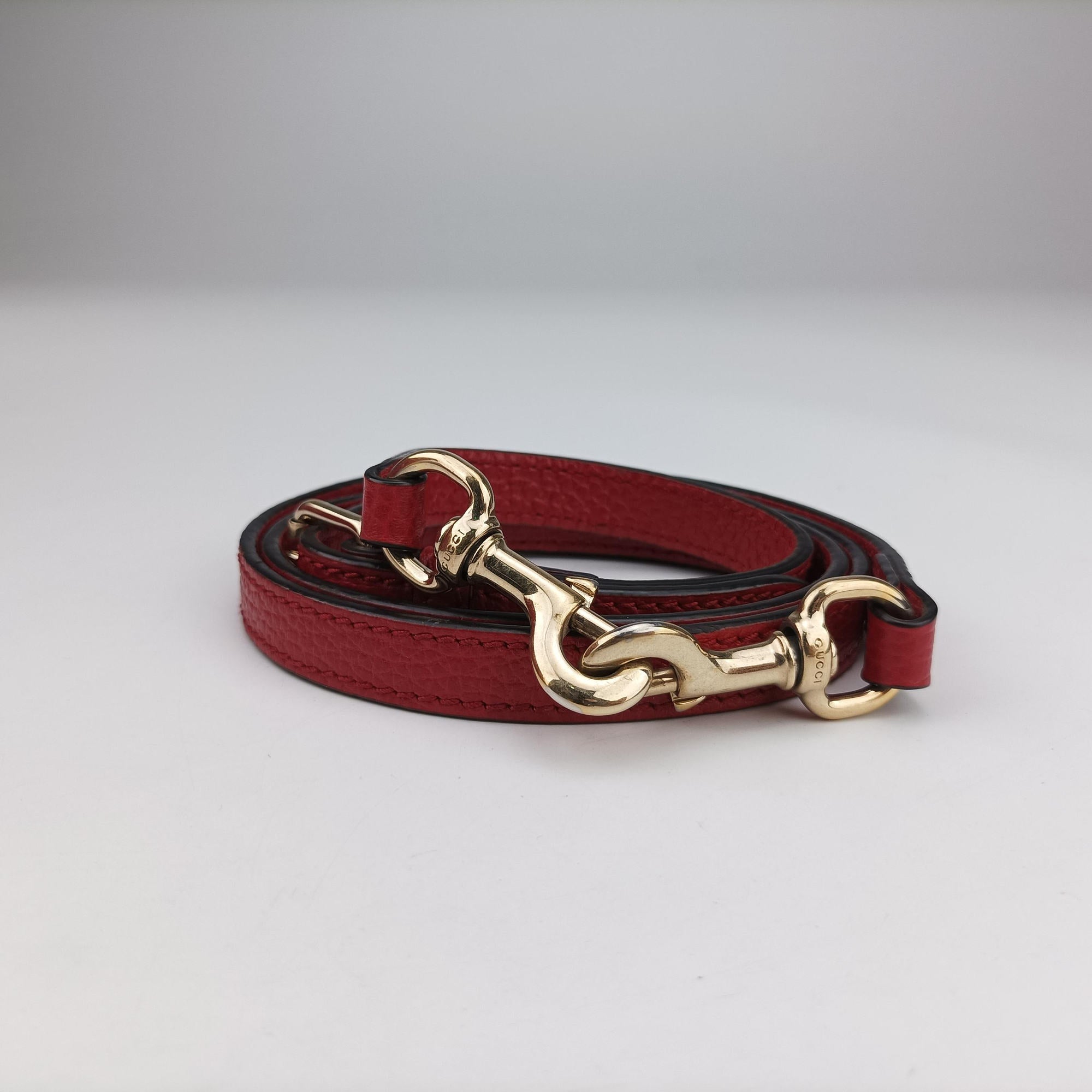 Pre-owned Gucci interlocking G Charmy Red Leather 449659 shoulderbag | stylenewstar