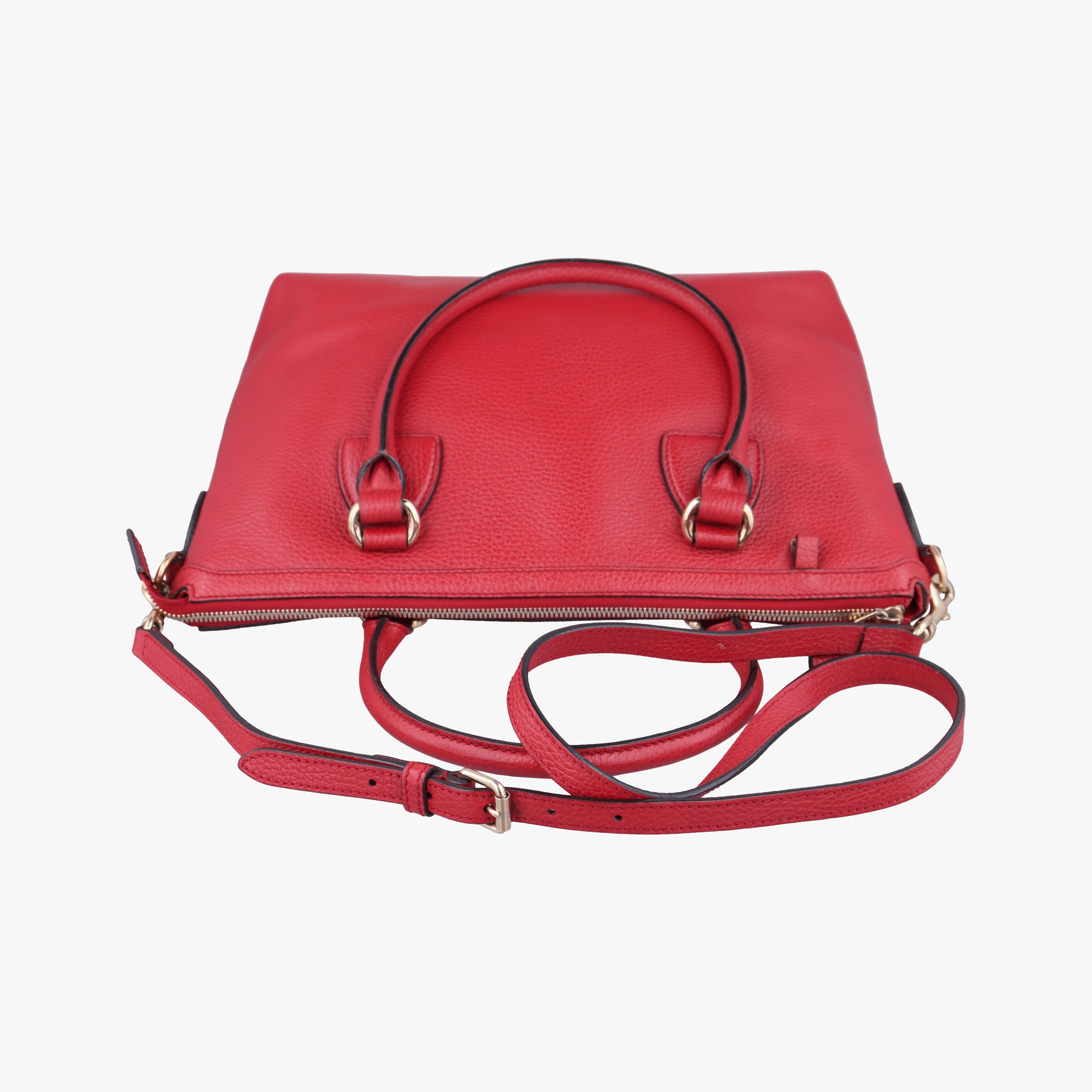 Pre-owned Gucci interlocking G Charmy Red Leather 449659 shoulderbag | stylenewstar