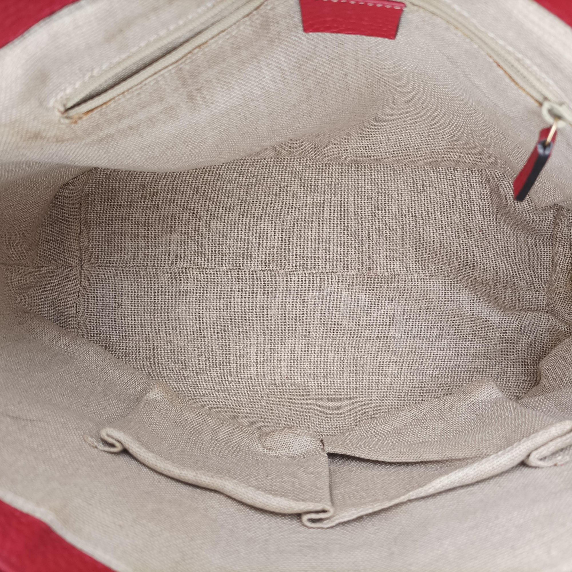Pre-owned Gucci interlocking G Charmy Red Leather 449659 shoulderbag | stylenewstar
