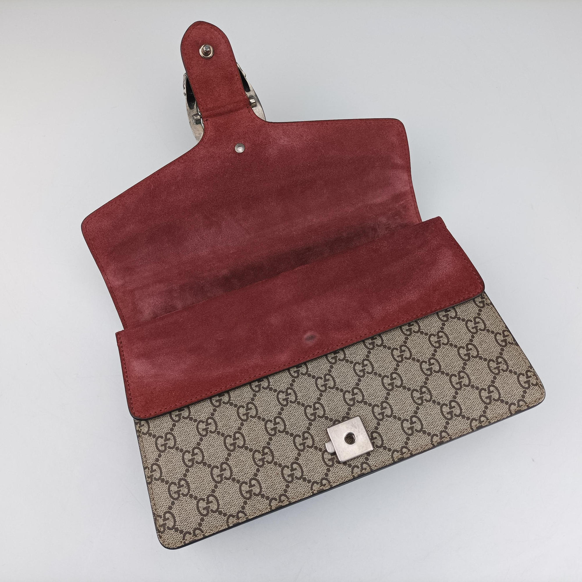 Vintage Gucci Dionysus Beige×Red×Multicolour PVC coated canvas × suede 400249 shoulderbag | stylenewstar