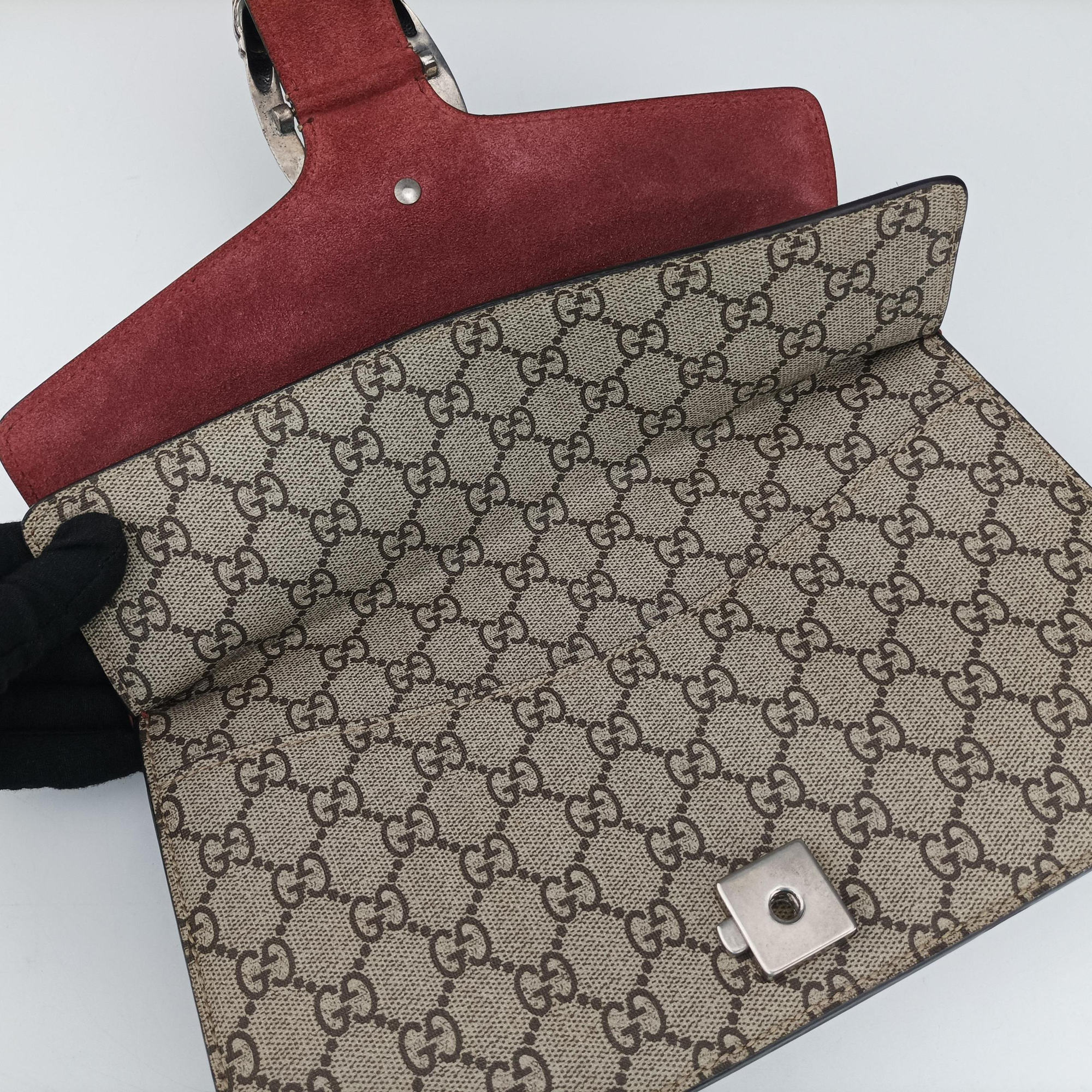 Vintage Gucci Dionysus Beige×Red×Multicolour PVC coated canvas × suede 400249 shoulderbag | stylenewstar