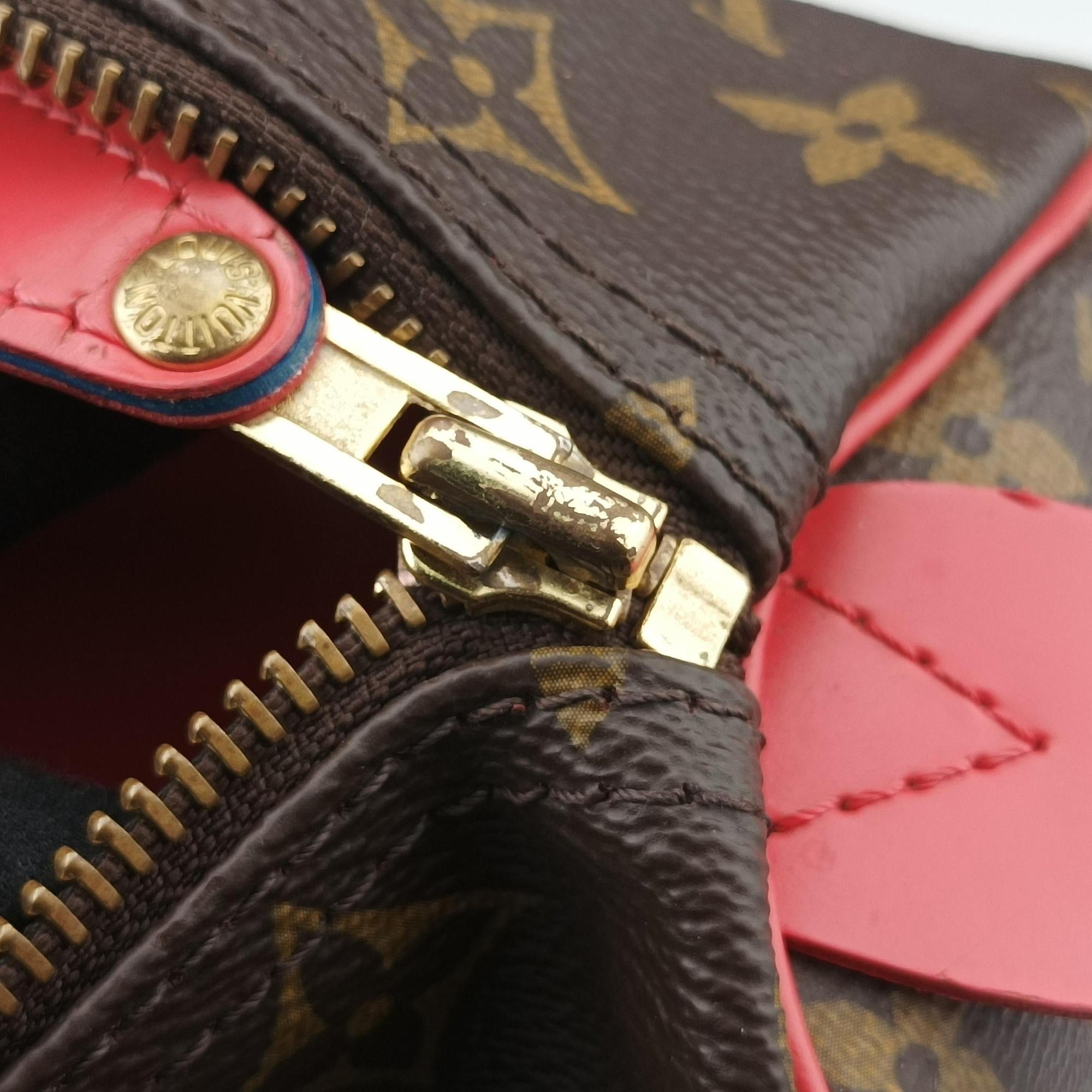 Pre-owned Louis Vuitton SPEEDY30 brown×Flamingo Monogram Totem M41665 handbag | stylenewstar