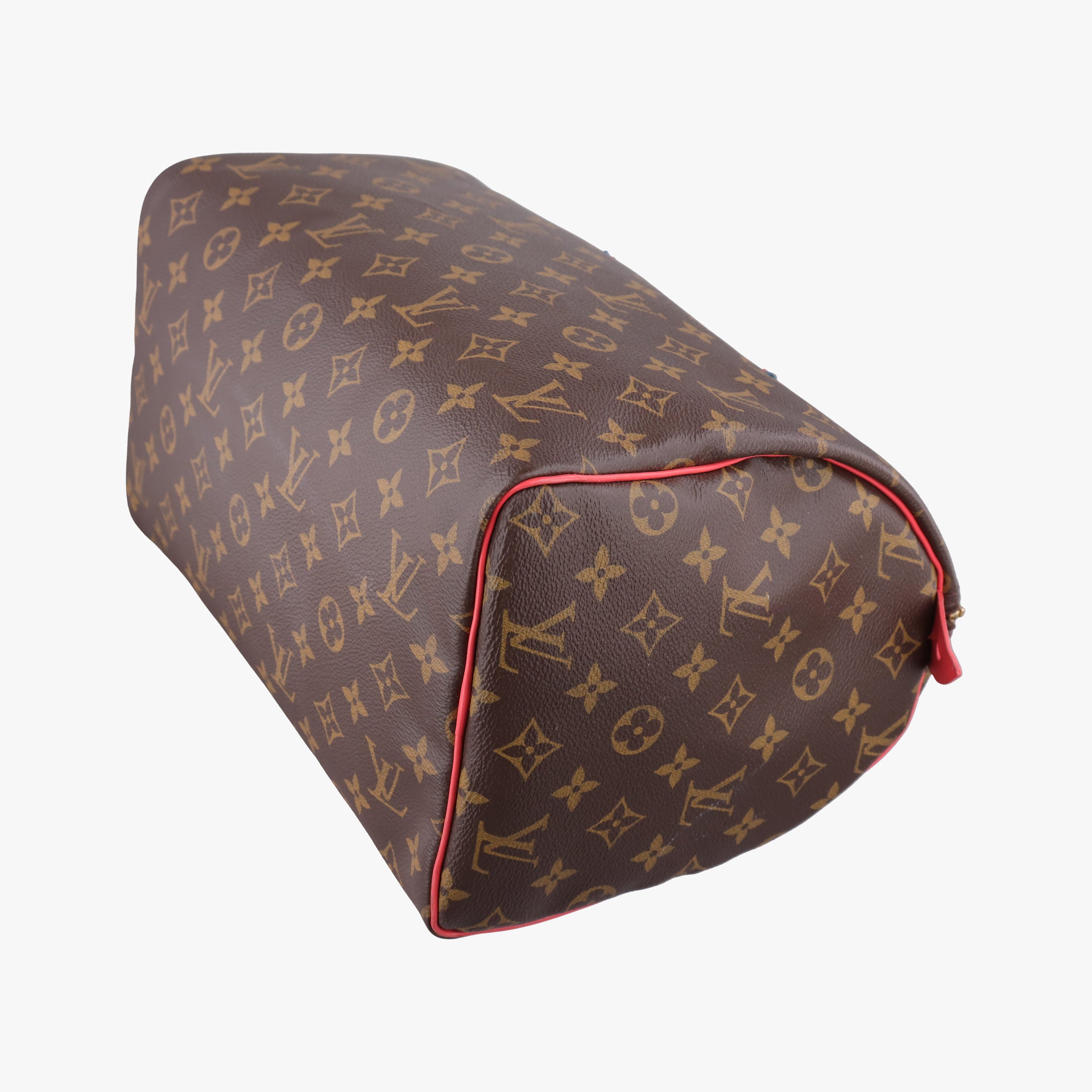 Pre-owned Louis Vuitton SPEEDY30 brown×Flamingo Monogram Totem M41665 handbag | stylenewstar