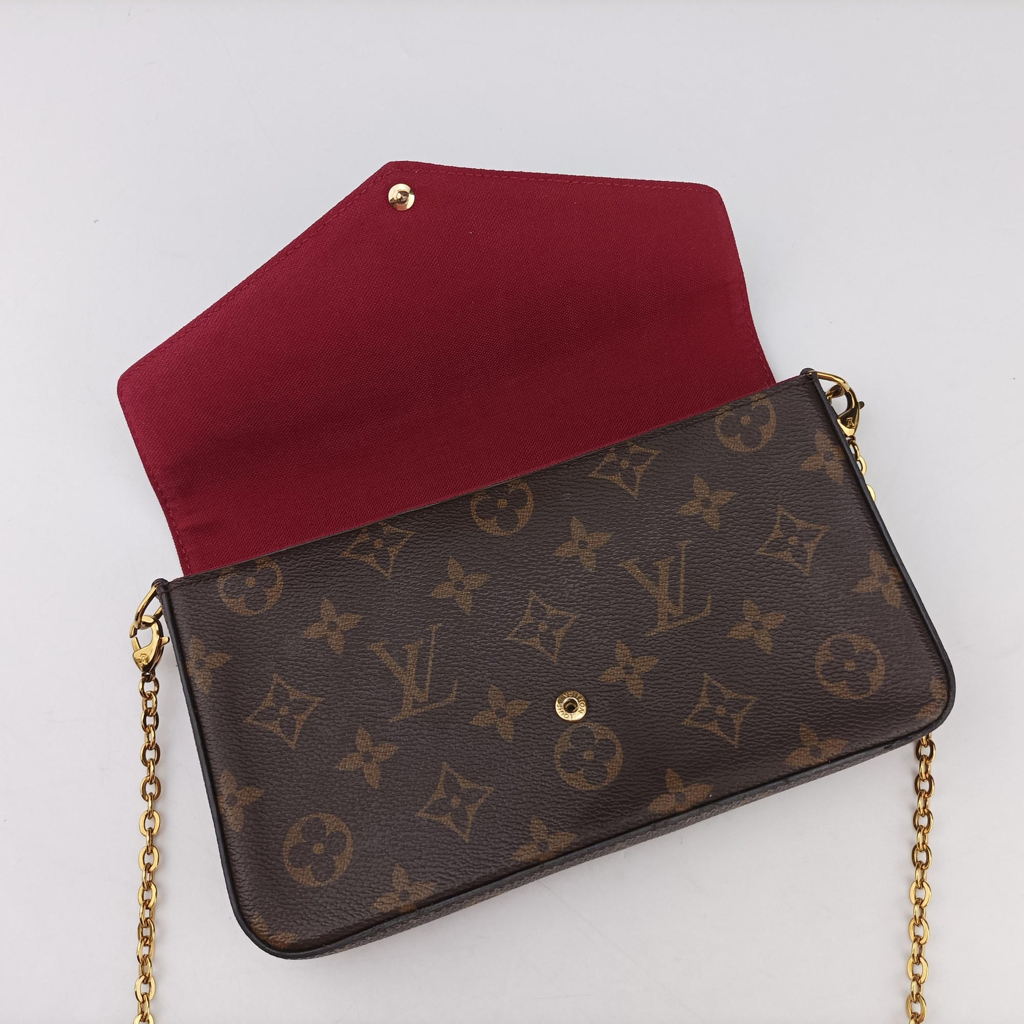 Pre-owned Louis Vuitton Pochette Felicie Brown Monogram Canvas M61276 shoulderbag | stylenewstar