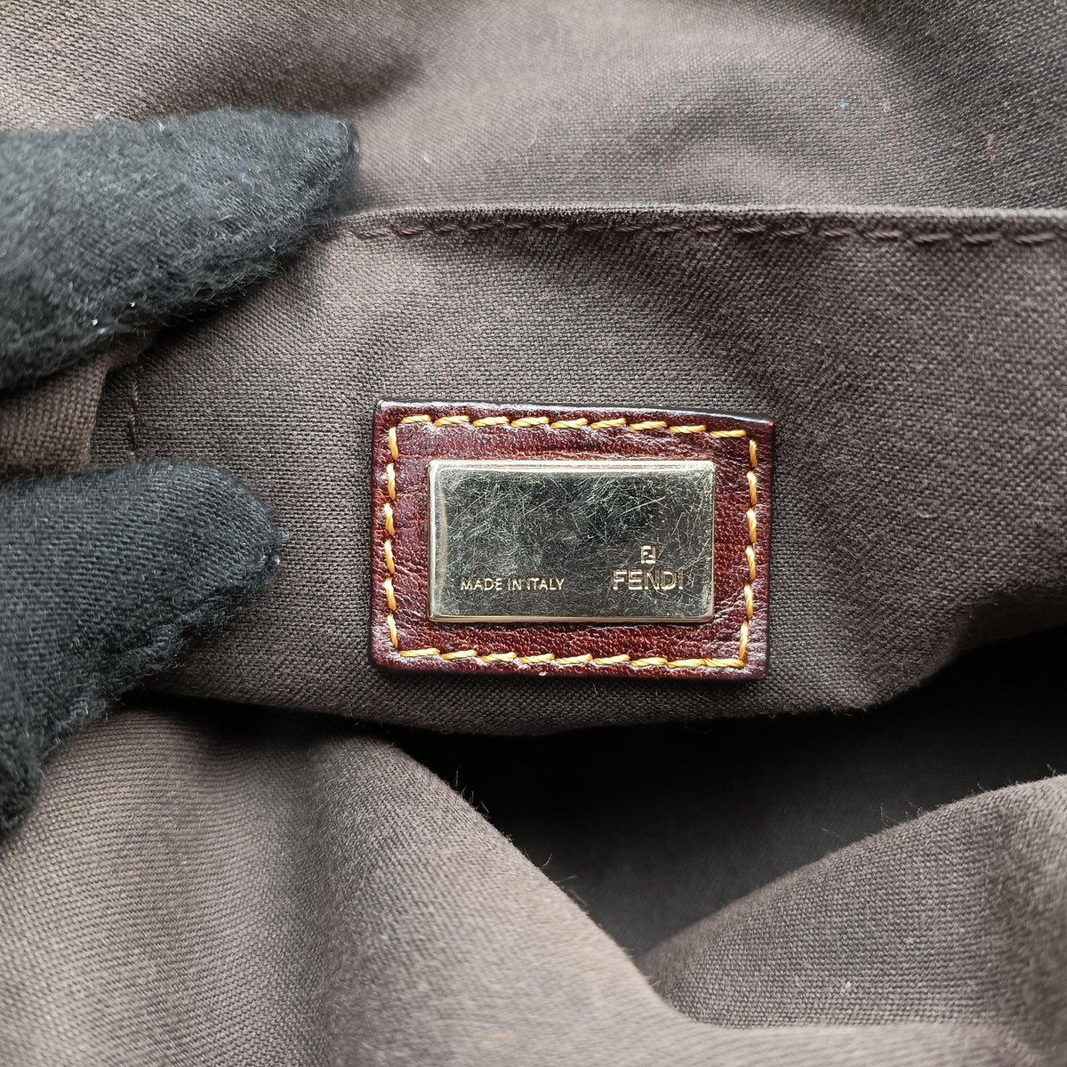 Secondhand Fendi Zucca Zucchino Mixed Brown×Blue PVC coated canvas 8BL096 handbag | stylenewstar
