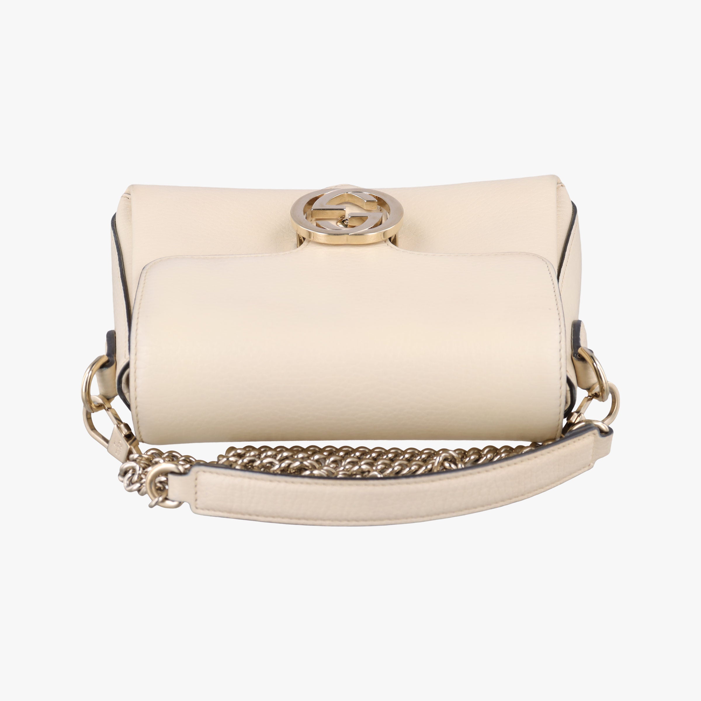 Pre-owned Gucci Interlocking G White Leather 607720 shoulderbag | stylenewstar