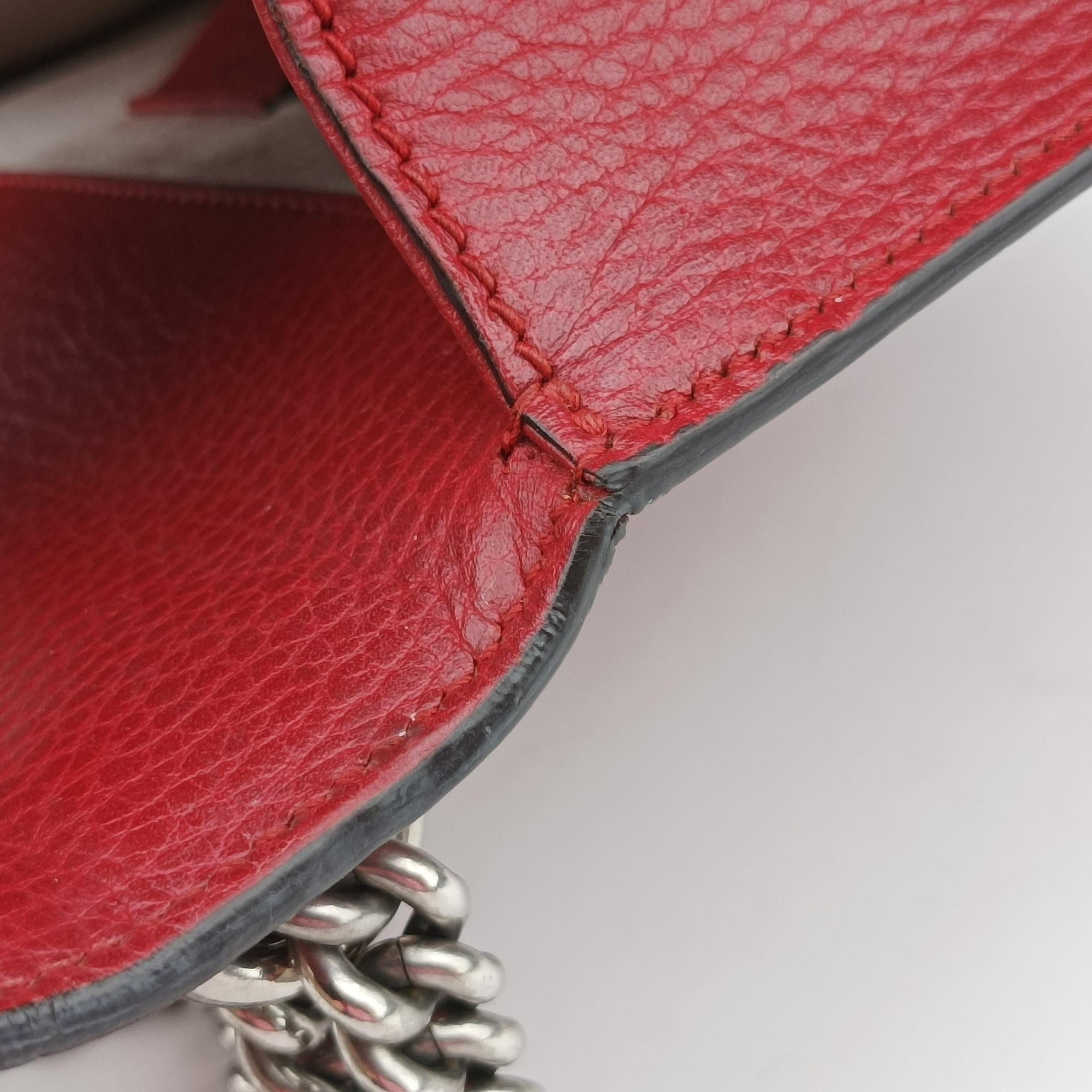 Secondhand Gucci Dionysus Red Leather 499623 shoulderbag | stylenewstar